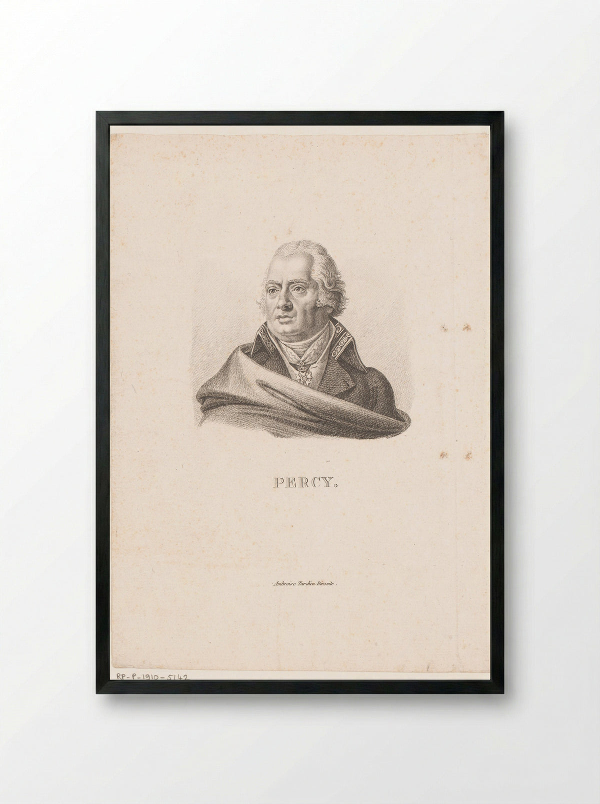 Portrait of Pierre-François Percy - Ambroise Tardieu - Framed Print Black