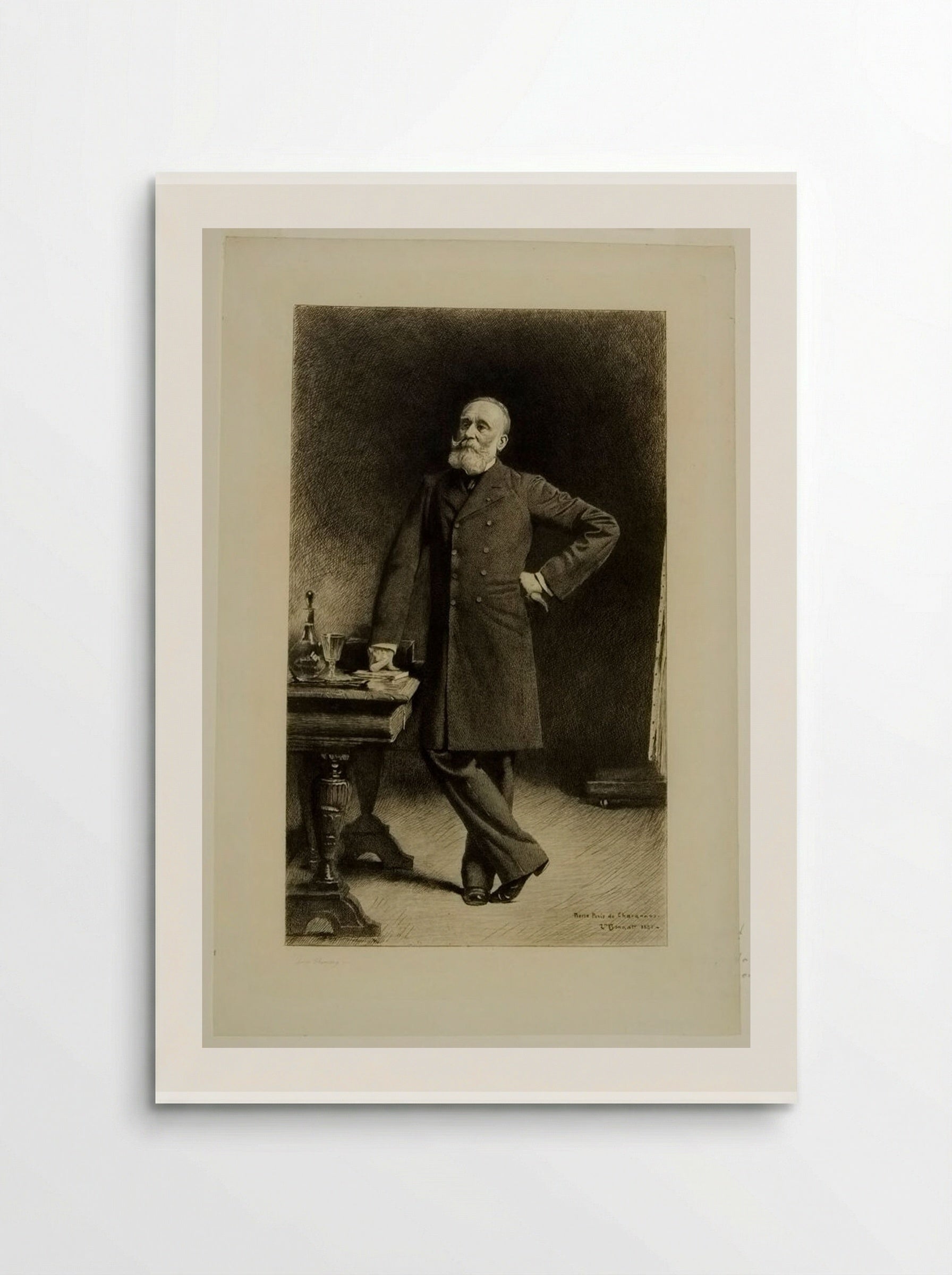 Portrait of Pierre Puvis de Chavannes - Léopold Flameng - Poster
