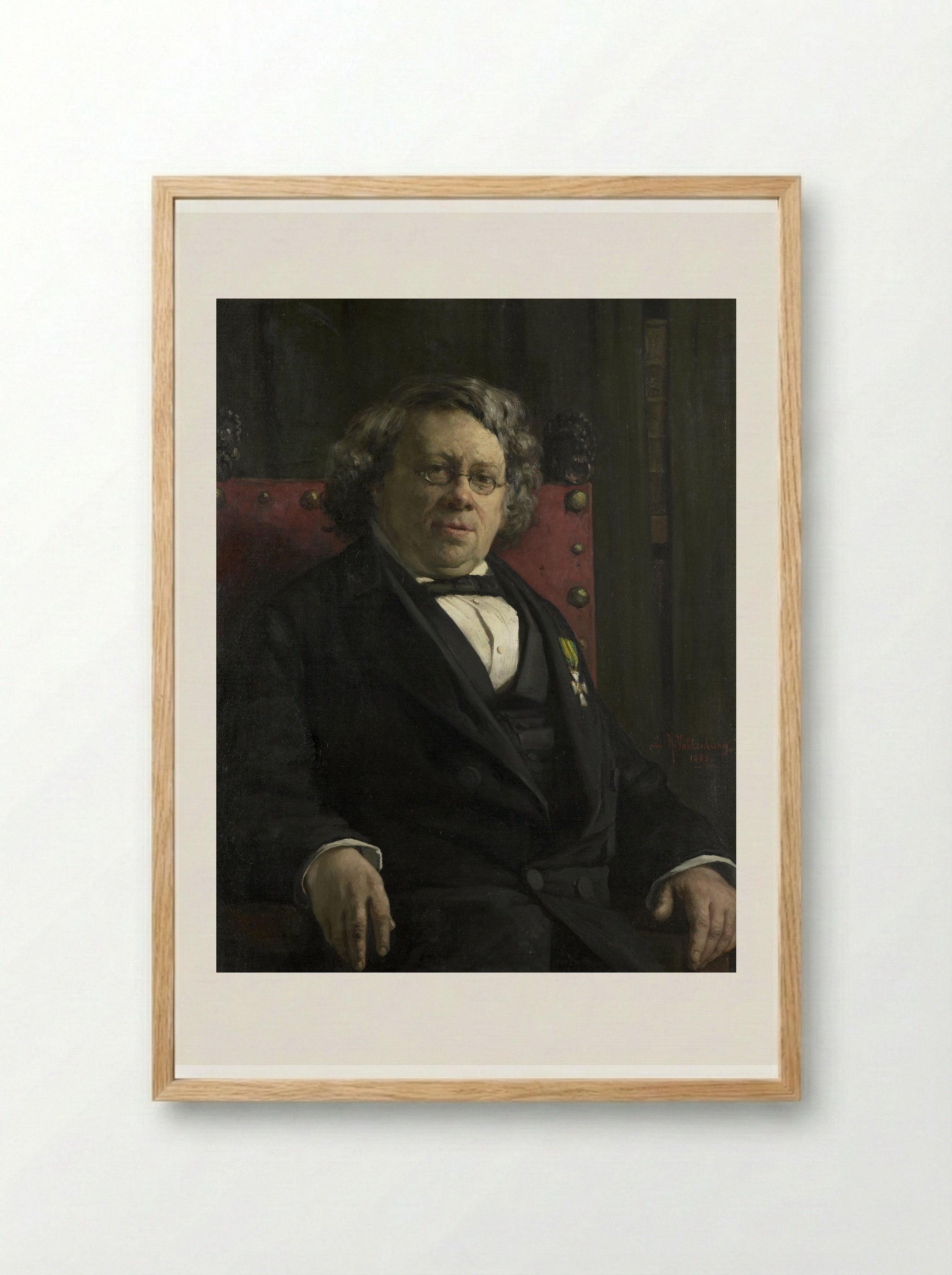 Portrait of Pieter Harme Witkamp - Hendrik Valkenburg - Framed Print Wood