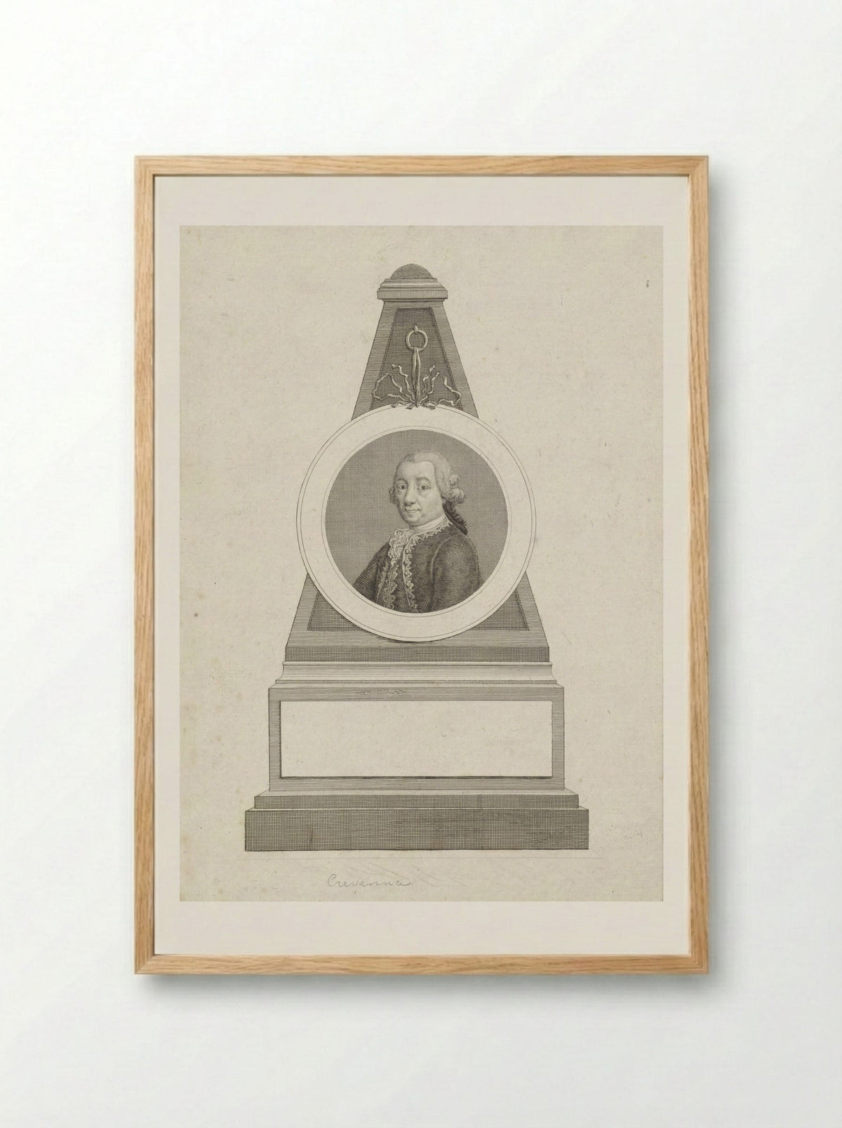 Portrait of Pietro Antonio Crevenna - Reinier Vinkeles - Framed Print Wood