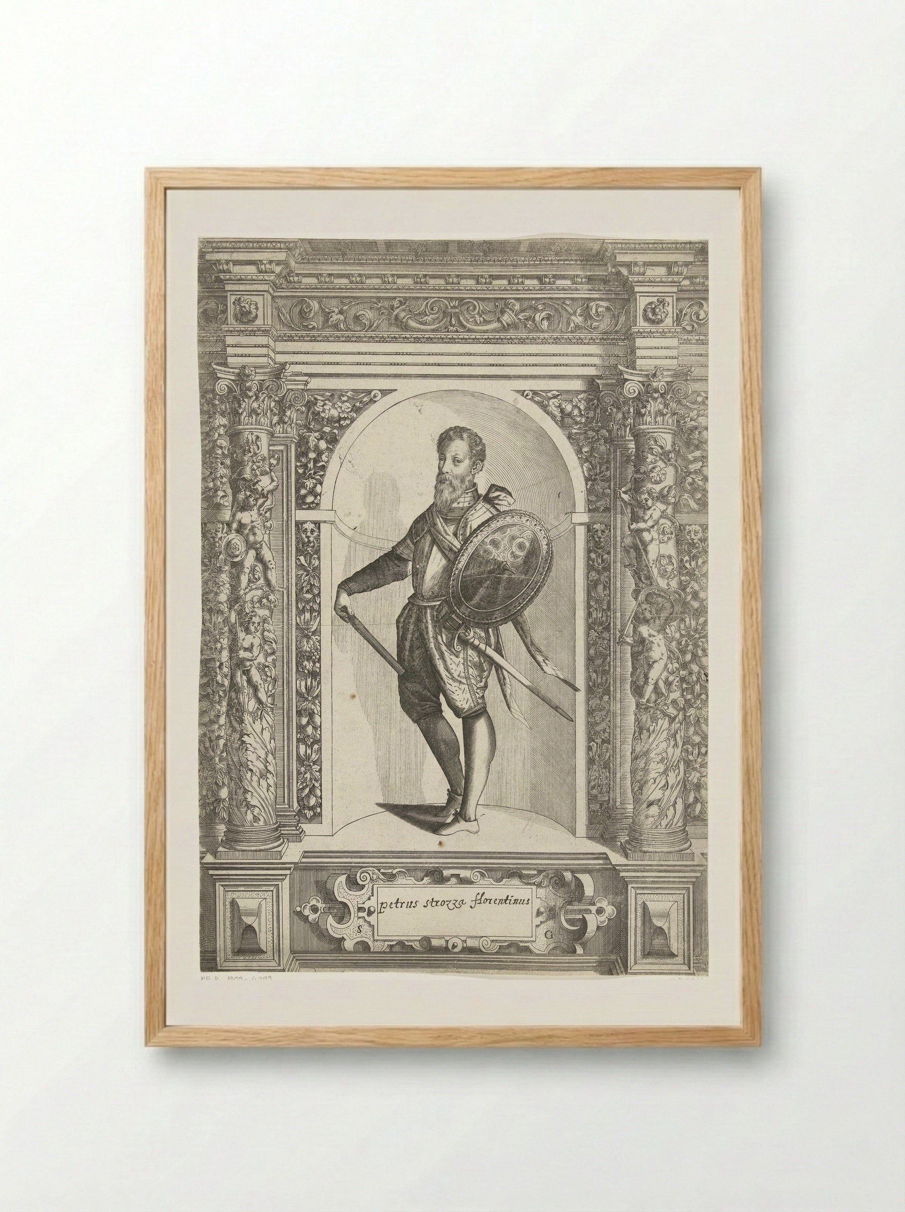 Portrait of Pietro Strozzi - Dominicus Custos - Framed Print Wood