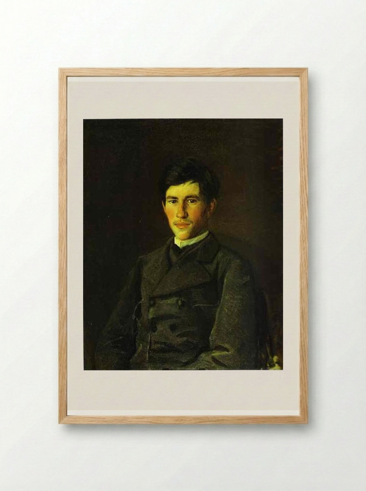 Portrait of Piotr Ge, the Artist's Son - Nikolai Ge - Framed Print Wood