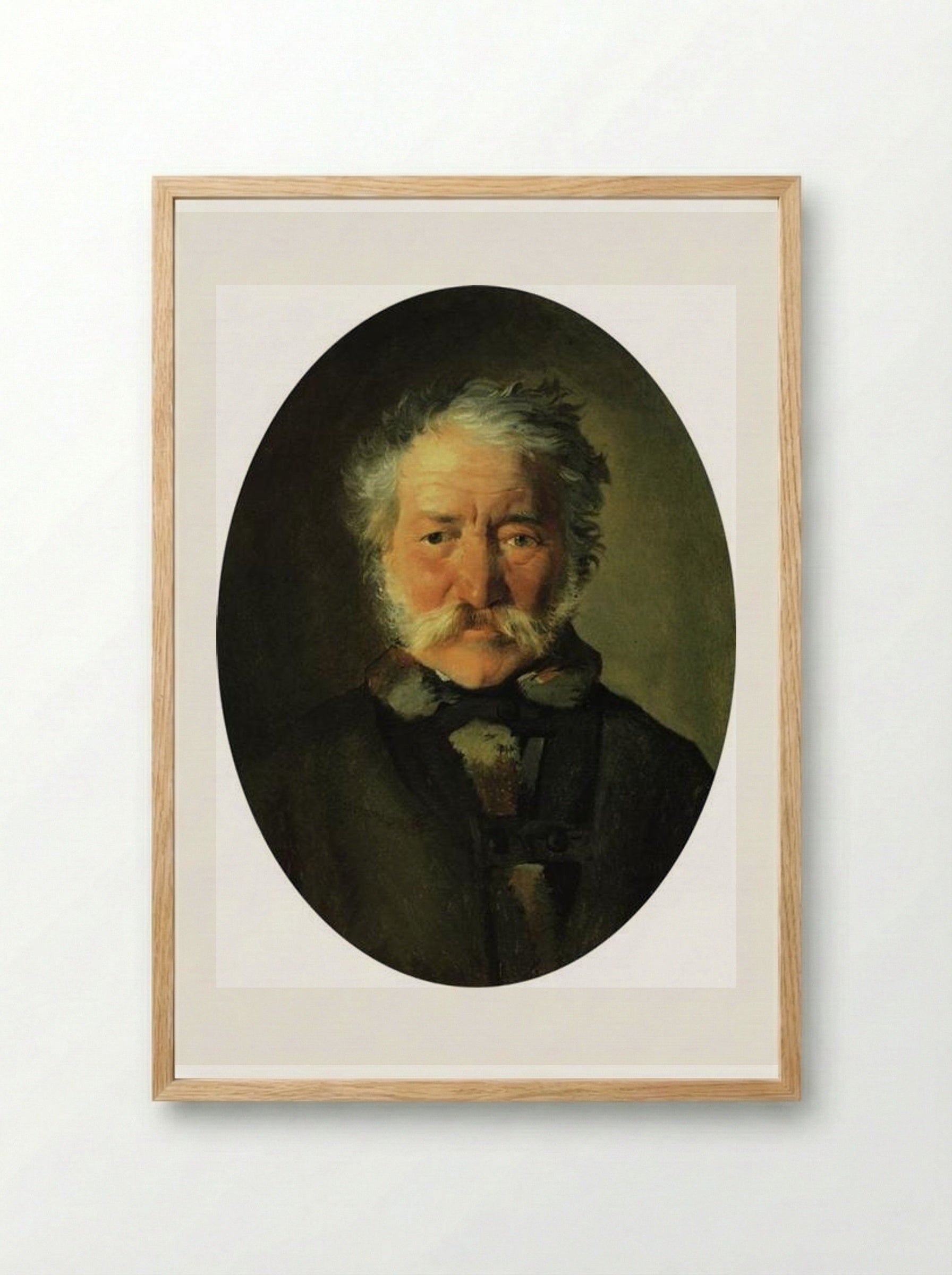 Portrait of Piotr Zabela - Nikolai Ge - Framed Print Wood