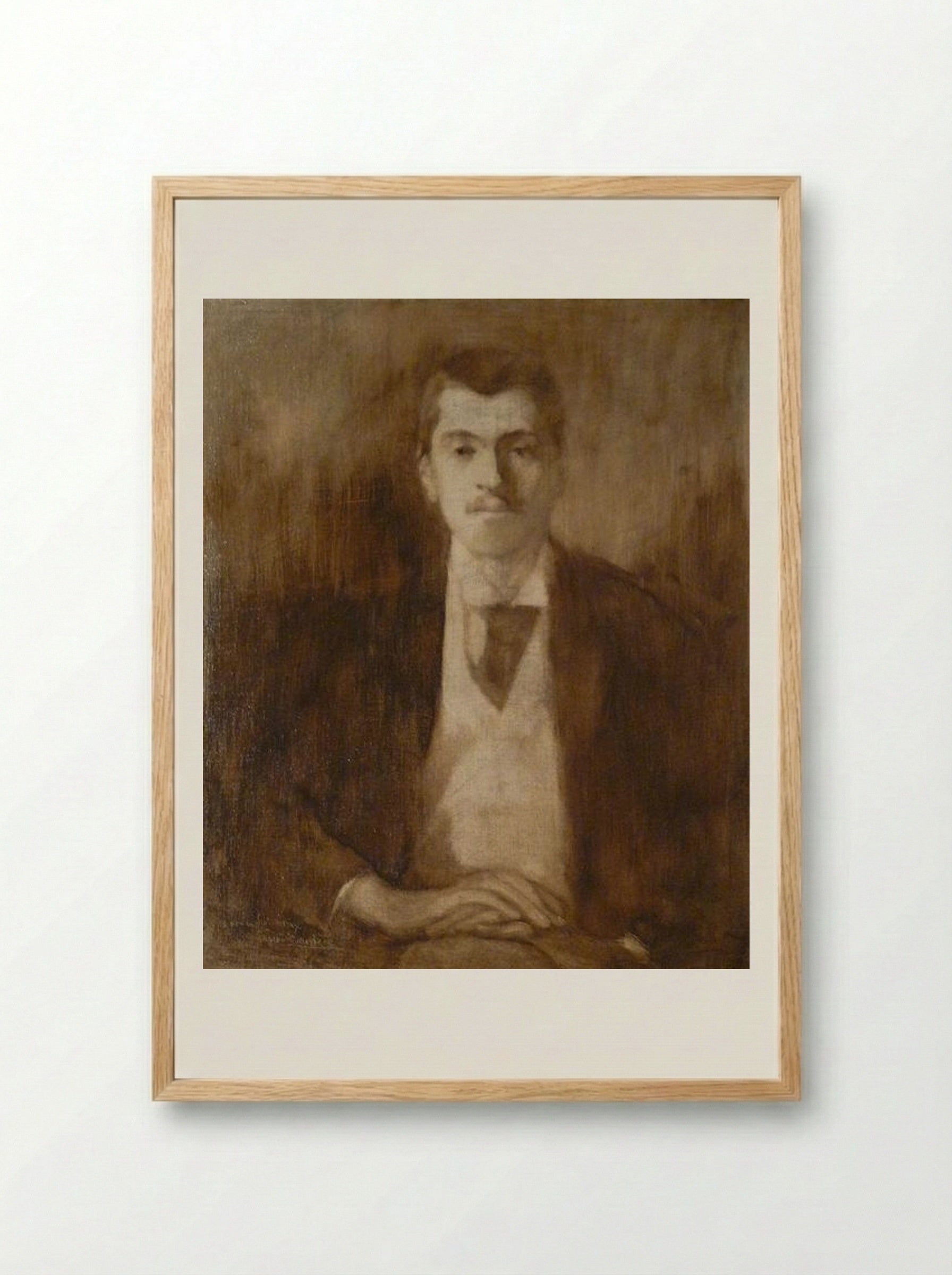 Portrait of Pol Neveux - Eugène Carrière - Framed Print Wood