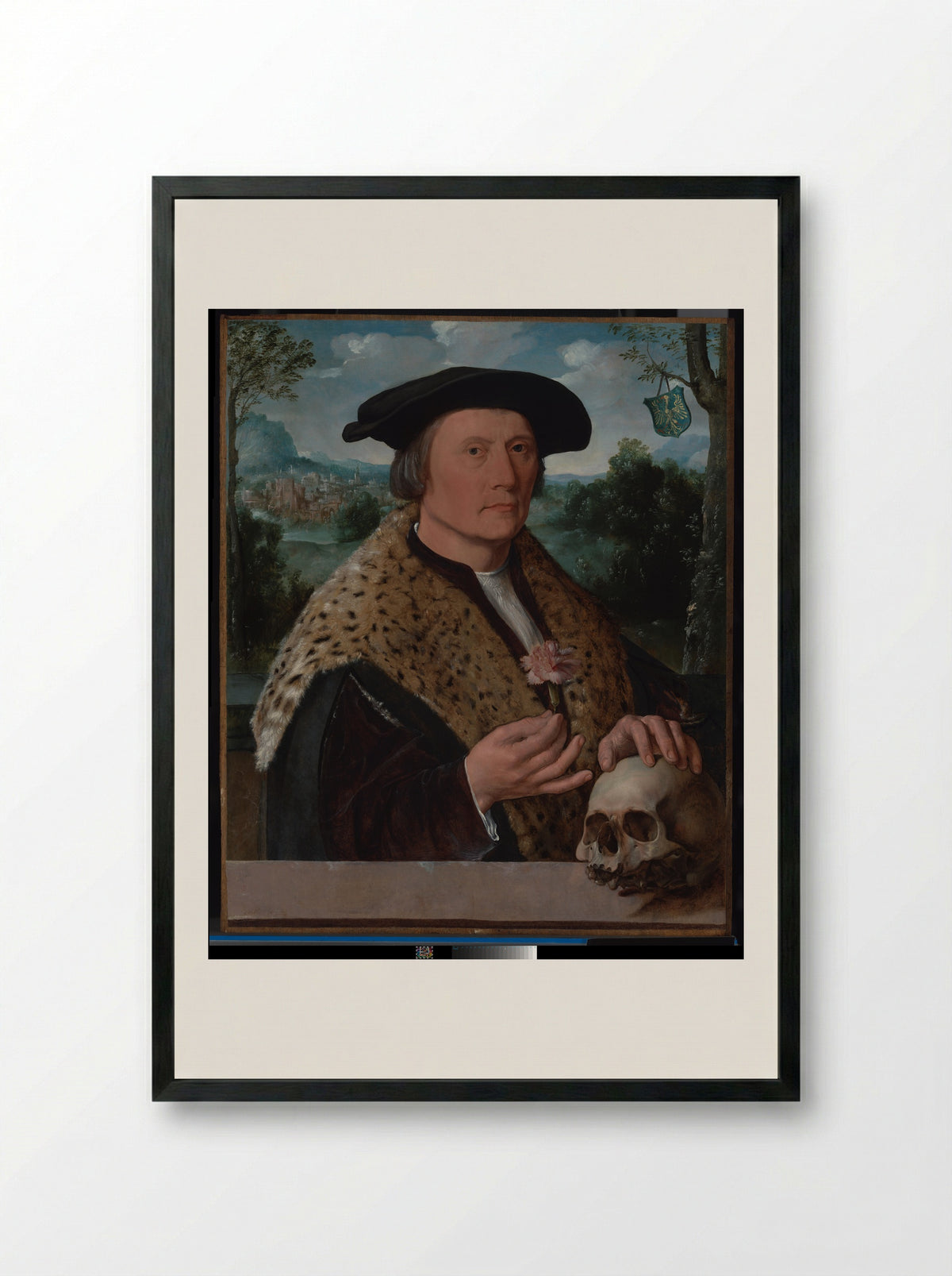 Portrait of Pompeius Occo - Dirck Jacobsz. - Framed Print Black