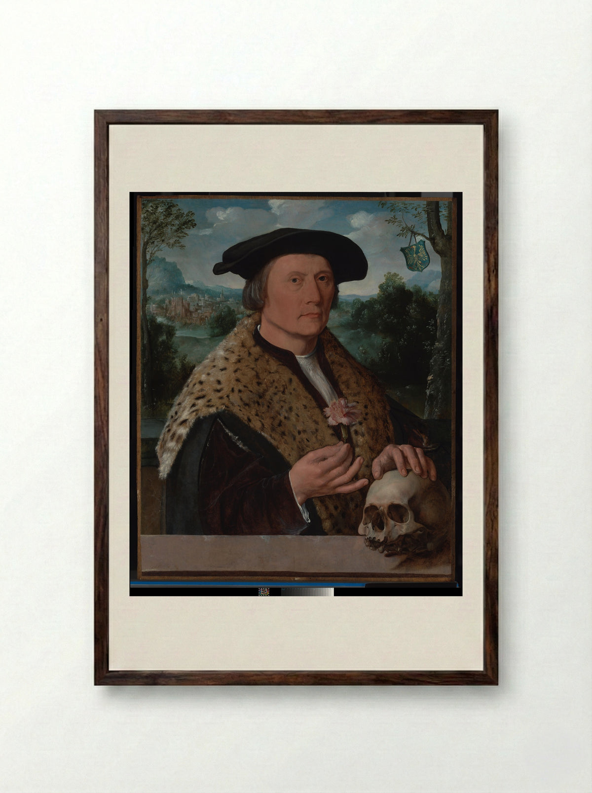 Portrait of Pompeius Occo - Dirck Jacobsz. - Framed Print Dark Wood