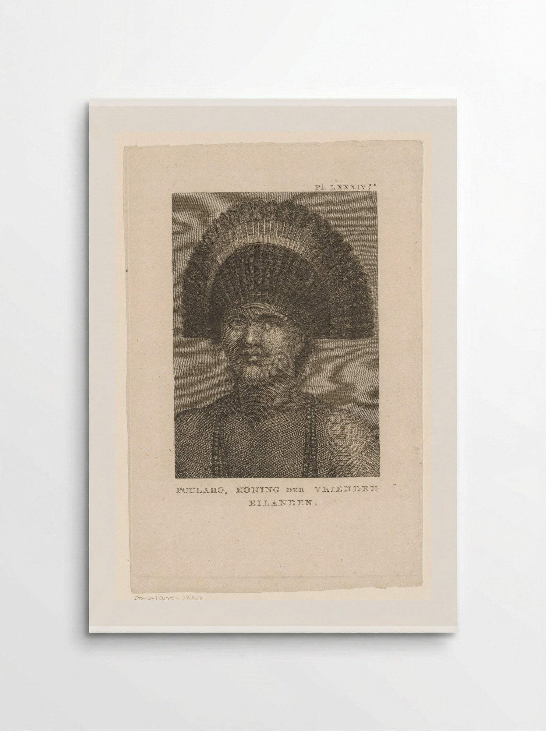 Portrait of Poulaho, King of Tonga - Fine Art Print - Poster