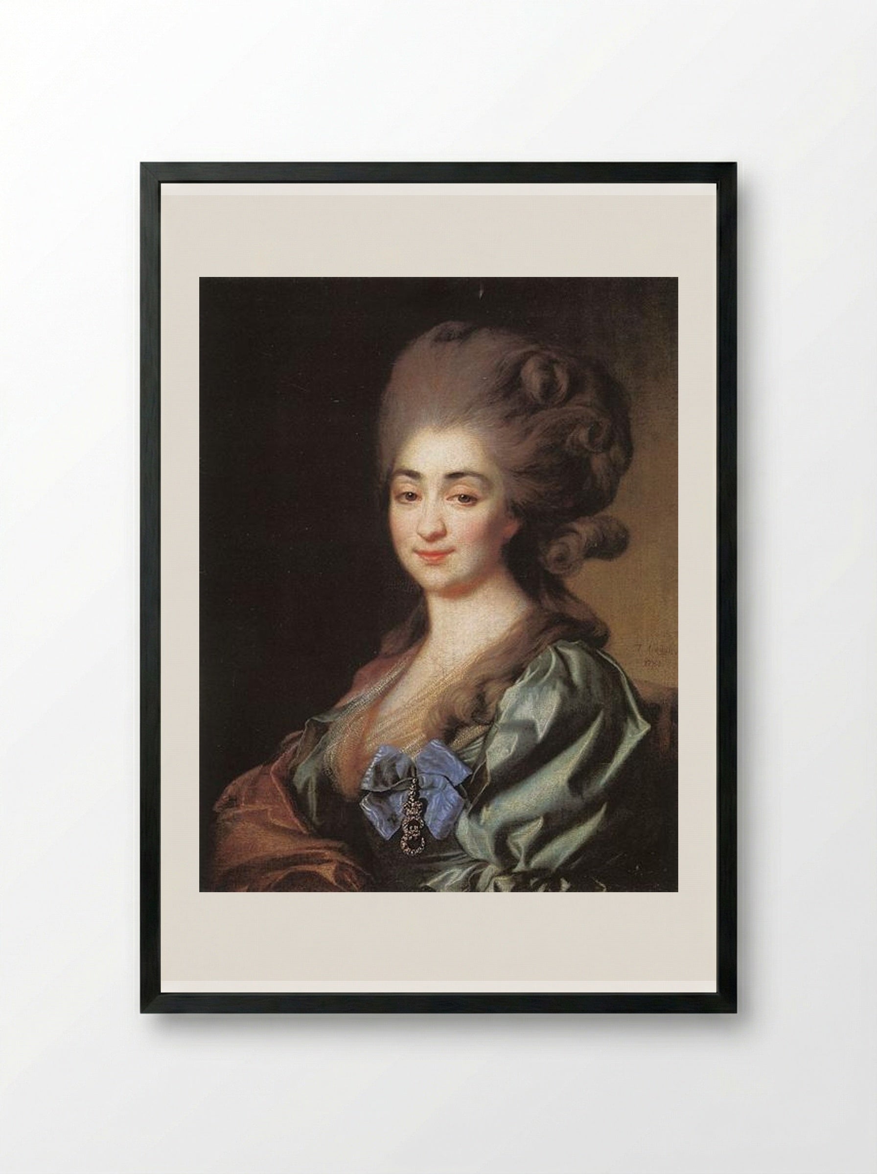Portrait of Praskovia Repnina - Dmitry Levitzky - Framed Print Black