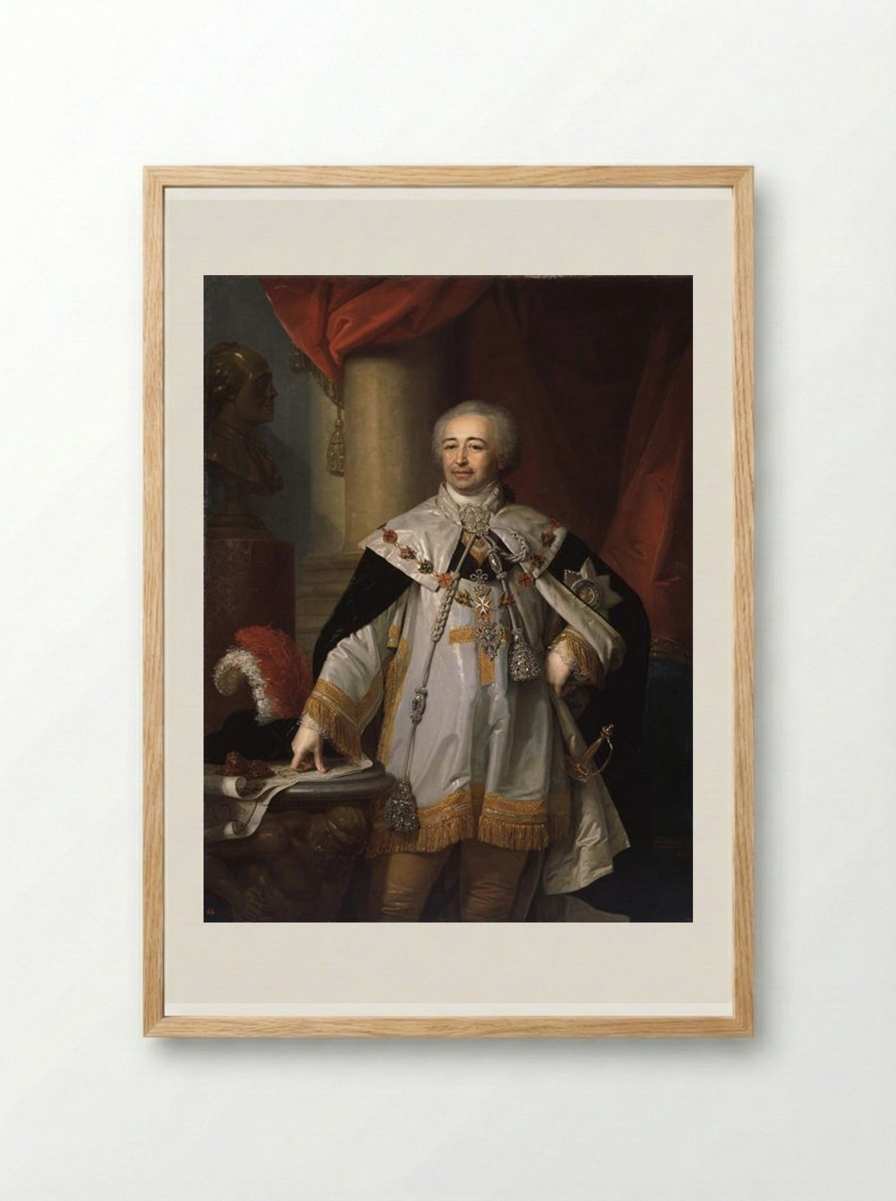Portrait of Prince A. B. Kurakin - Vladimir Borovikovsky - Framed Print Wood