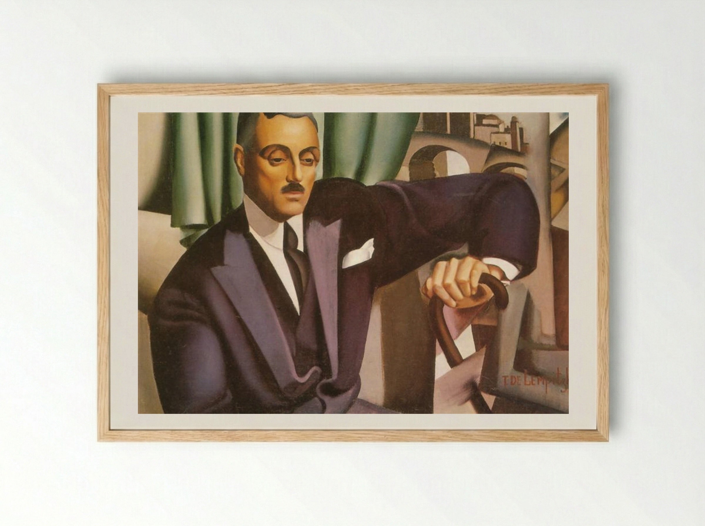 Portrait of Prince Eristoff - Tamara de Lempicka - Framed Print Wood