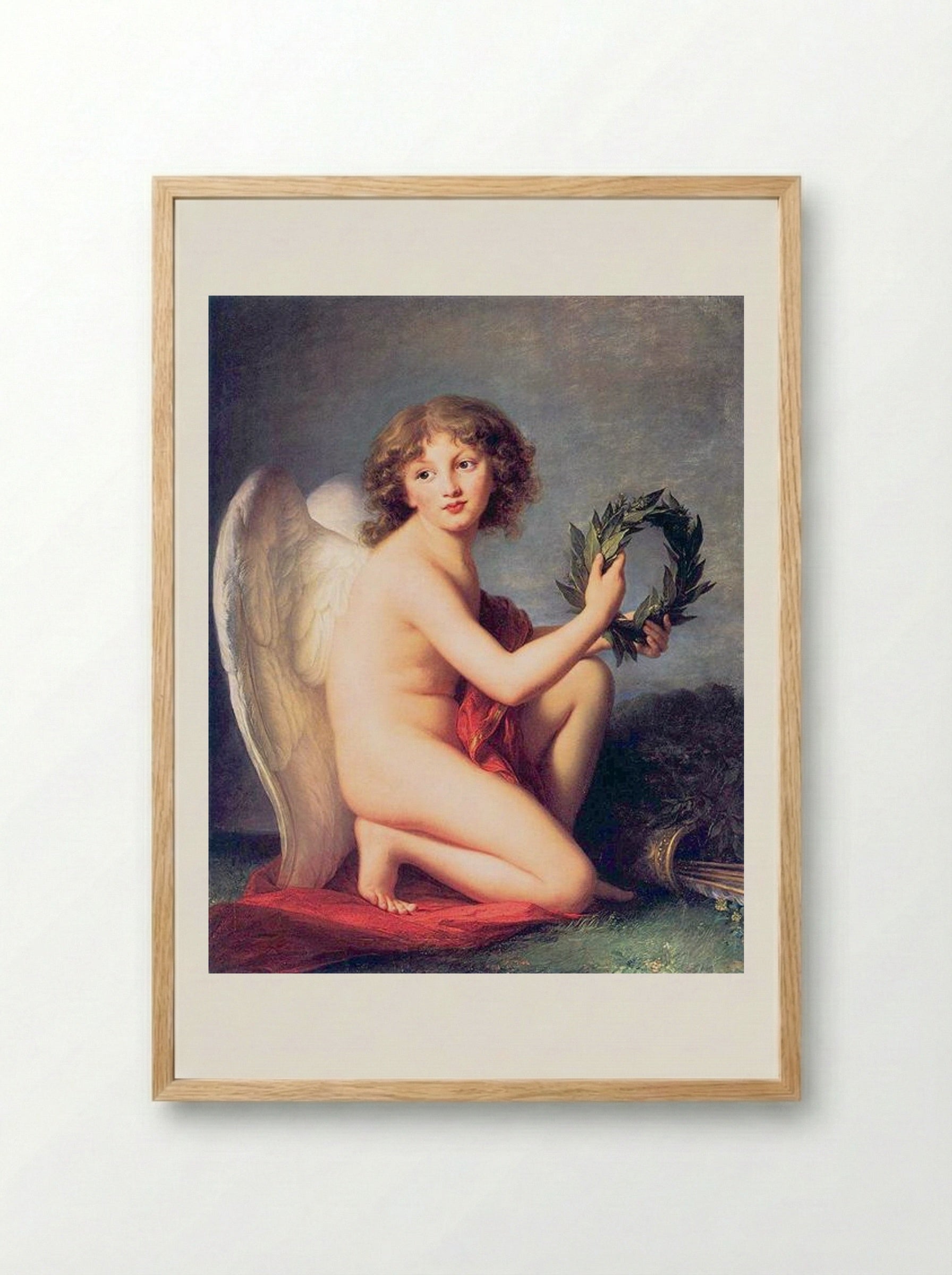Portrait of Prince Henry Lubomirski as the Genius of Fame - Louise Elisabeth Vigée Le Brun - Framed Print Wood