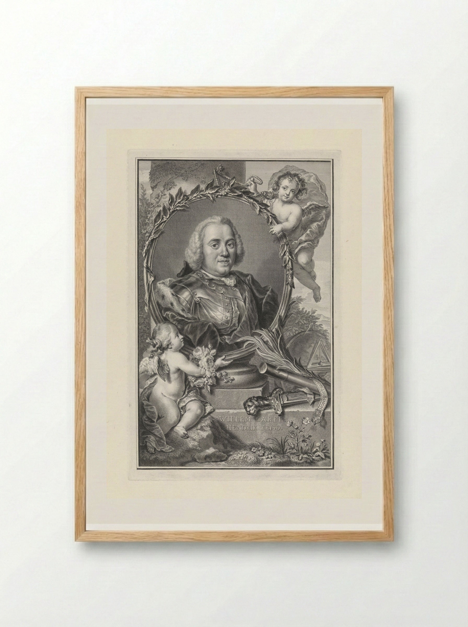 Portrait of Prince William IV of Orange-Nassau - Pieter Tanjé - Framed Print Wood