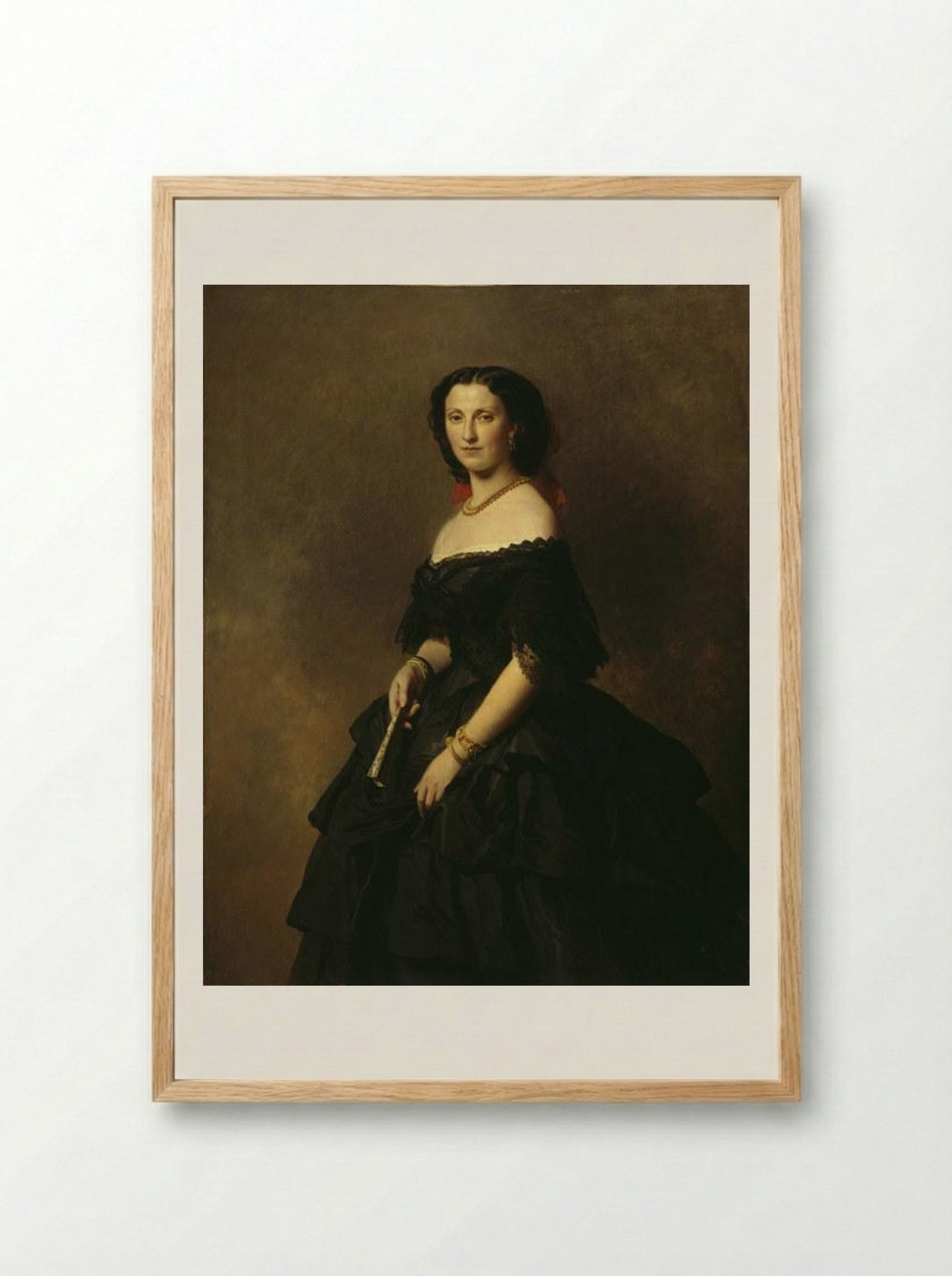 Portrait of Princess Elizaveta Alexandrovna Tchernicheva - Franz Xaver Winterhalter - Framed Print Wood