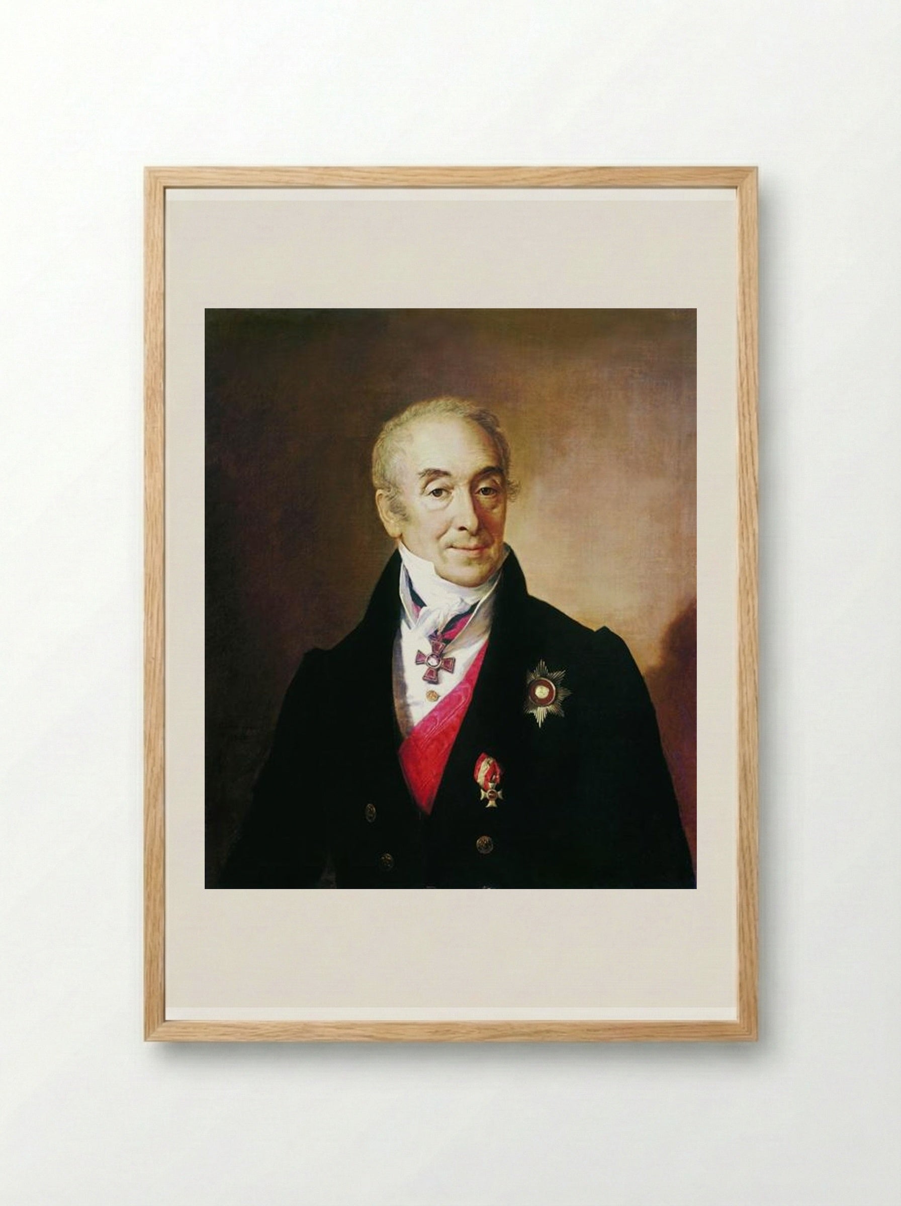 Portrait of Prokofy Kushnikov - Vasily Tropinin - Framed Print Wood