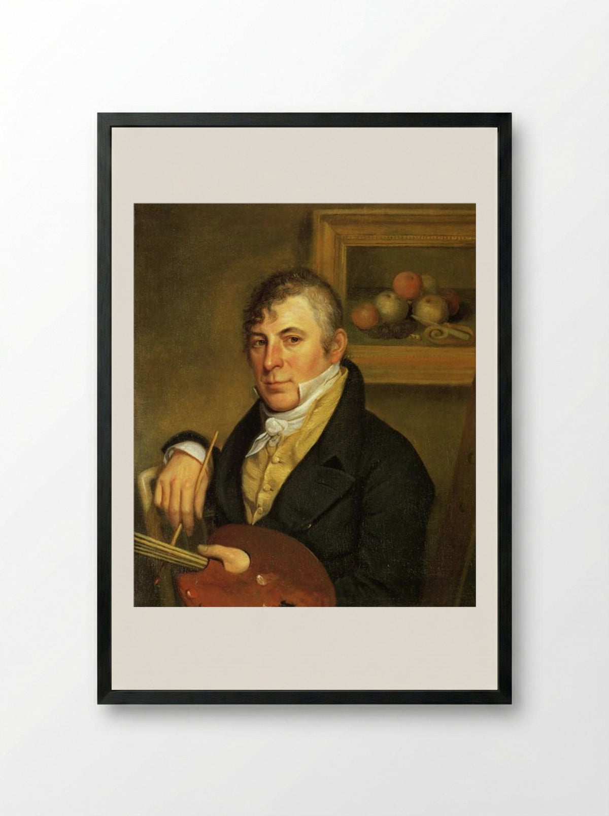 Portrait of Raphaelle Peale - Charles Willson Peale - Framed Print Black