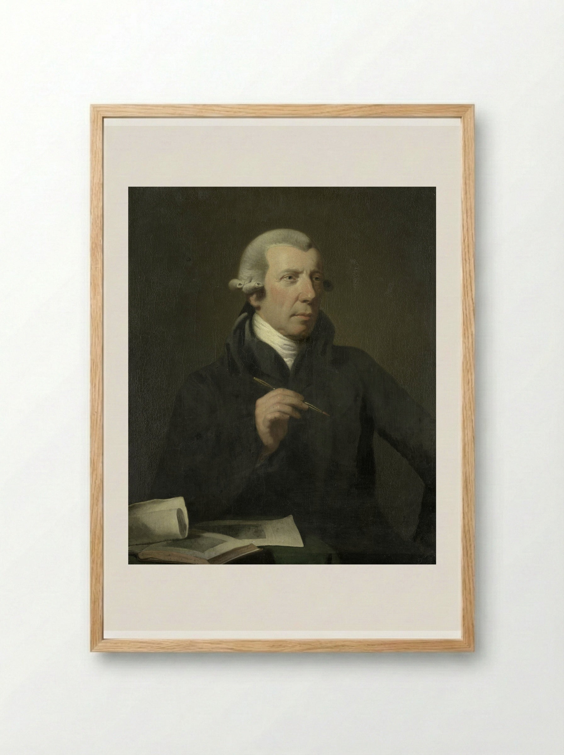 Portrait of Reinier Vinkeles - Charles Howard Hodges - Framed Print Wood