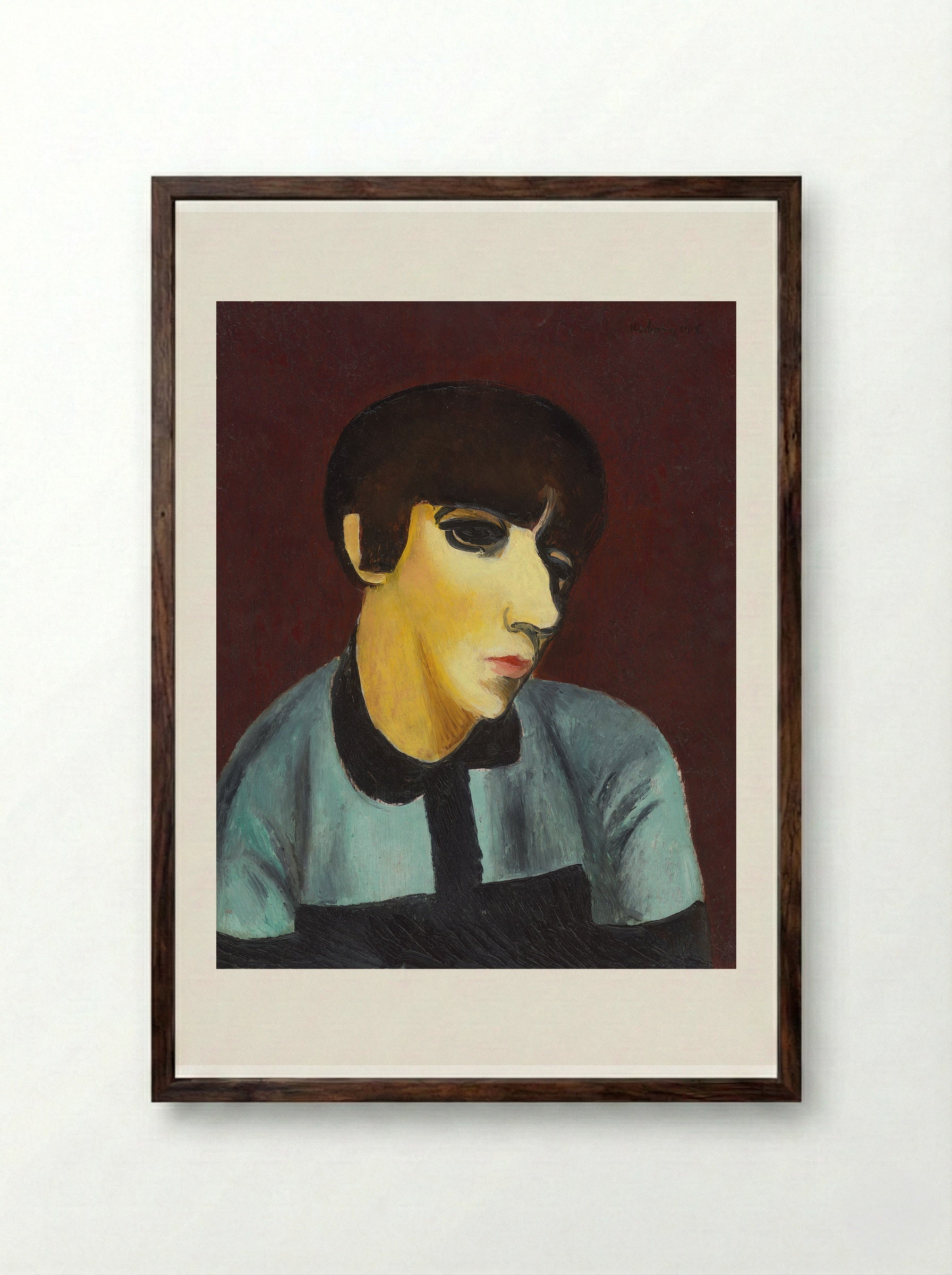 Portrait of Renée Kisling - Moïse Kisling - Framed Print Dark Wood