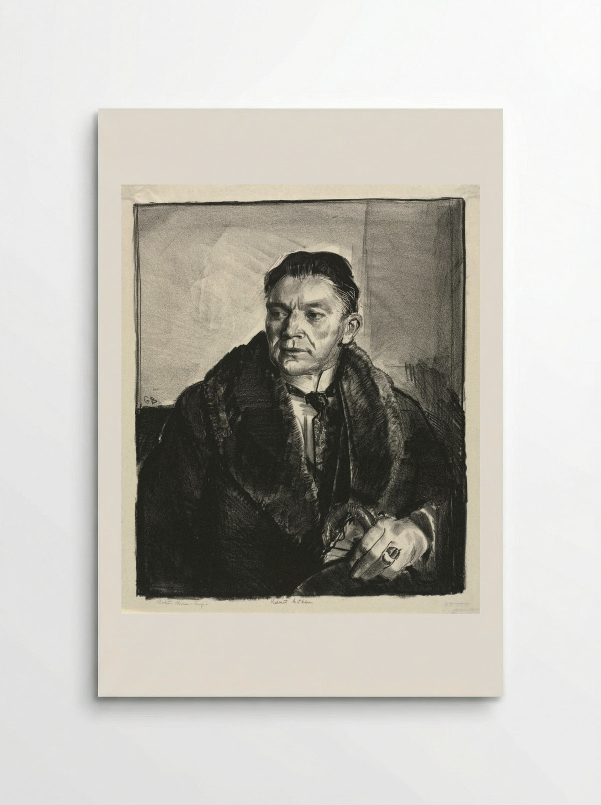 Portrait of Robert Aitken, Second Stone - George Bellows - Poster
