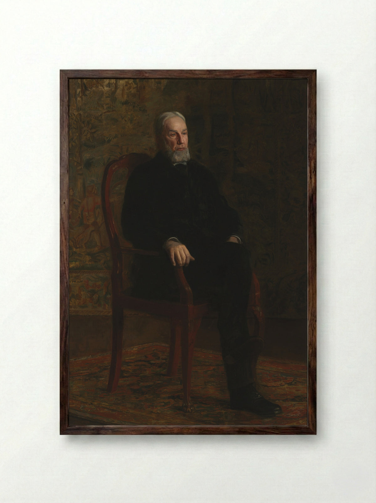 Portrait of Robert C. Ogden - Thomas Eakins - Framed Print Dark Wood