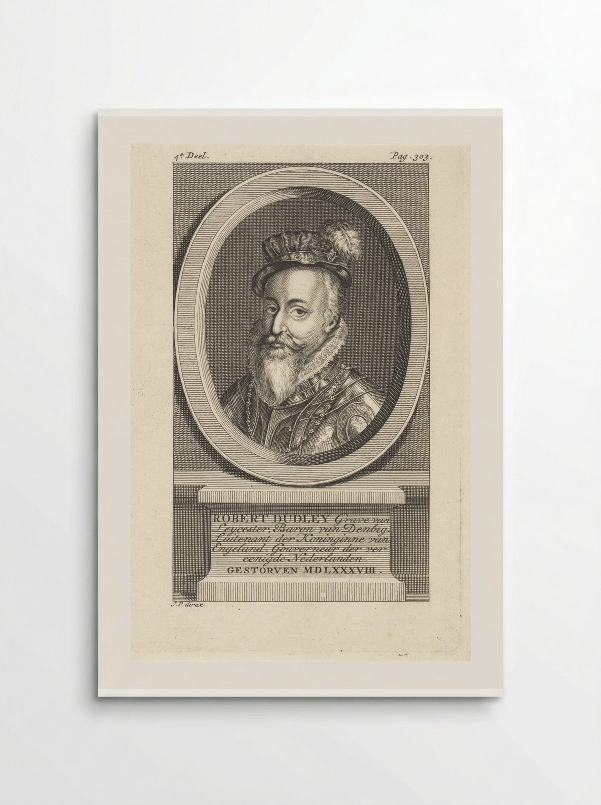 Portrait of Robert Dudley, Earl of Leicester - Jan Punt - Poster