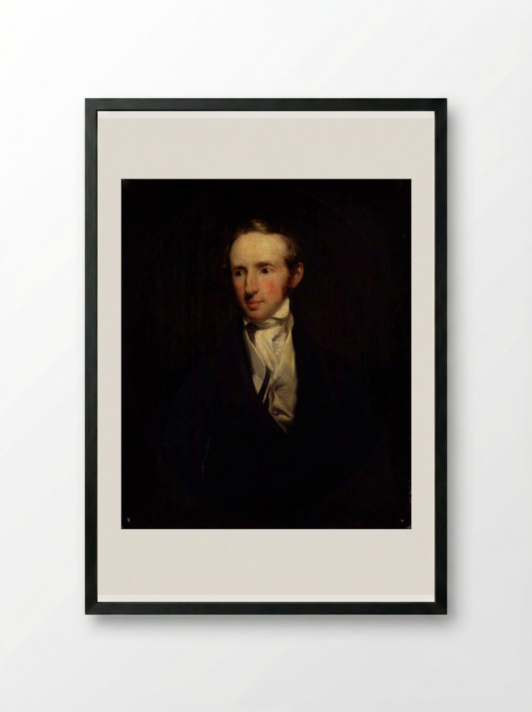 Portrait of Samuel Prout - John Jackson - Framed Print Black