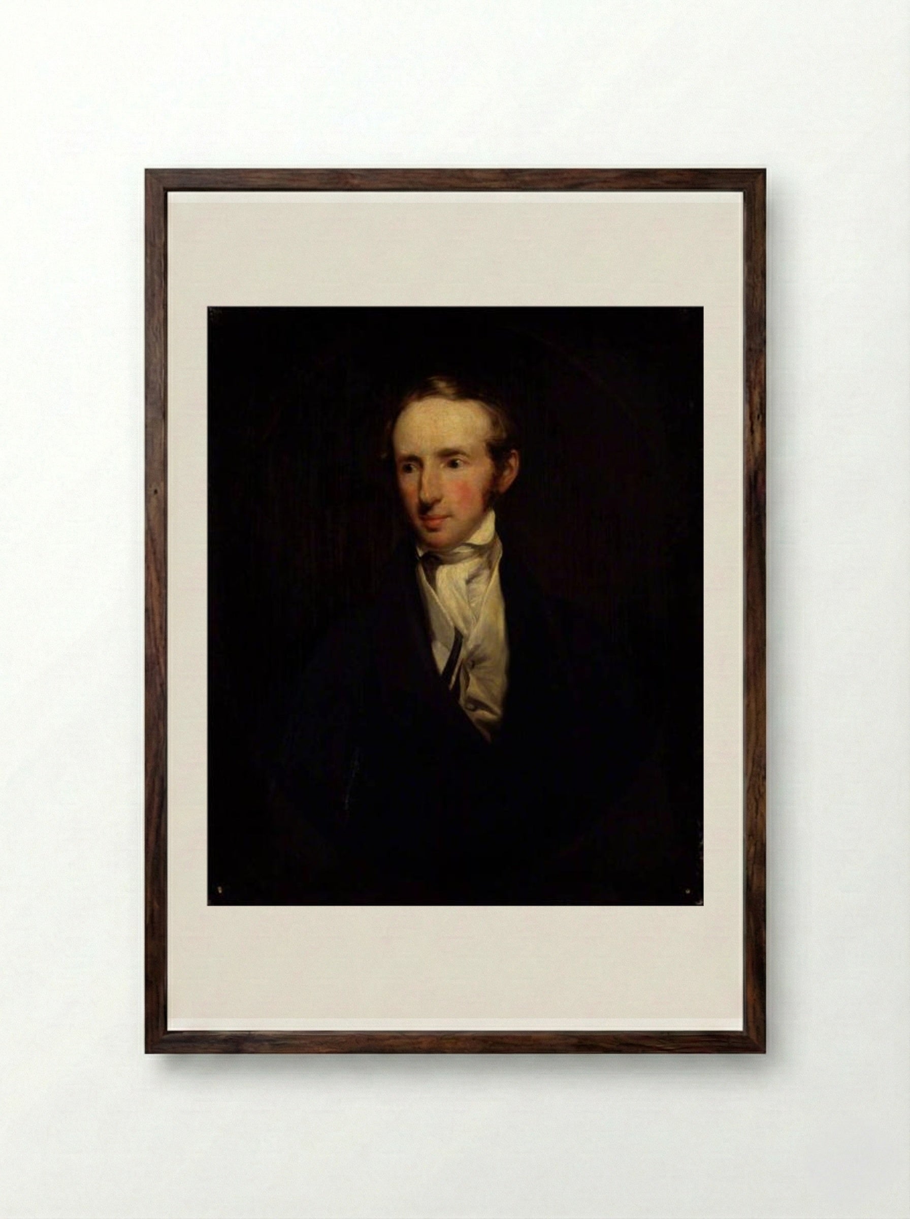 Portrait of Samuel Prout - John Jackson - Framed Print Dark Wood