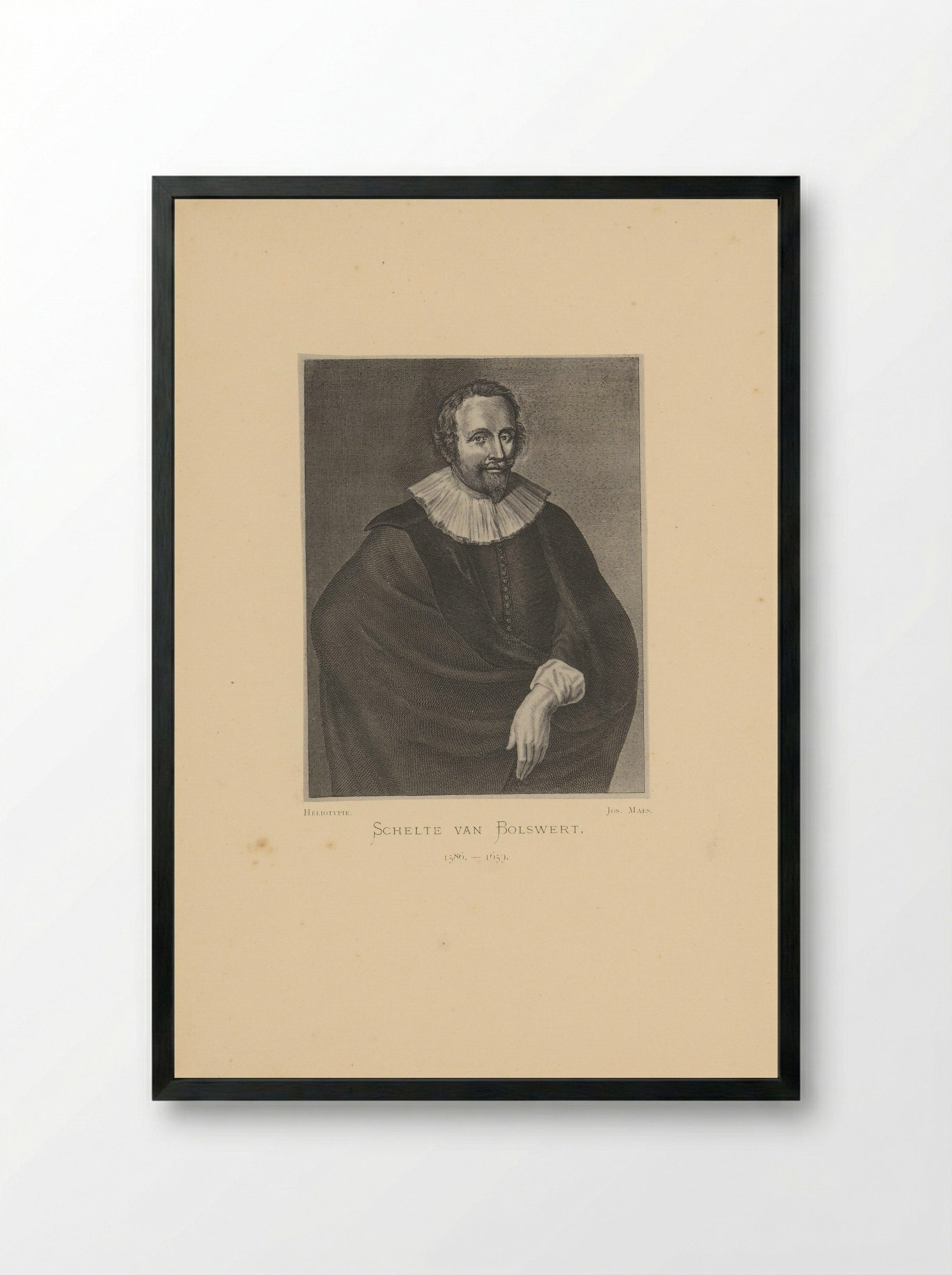 Portrait of Schelte Adamsz. Bolswert - Schelte Adamsz. Bolswert - Framed Print Black