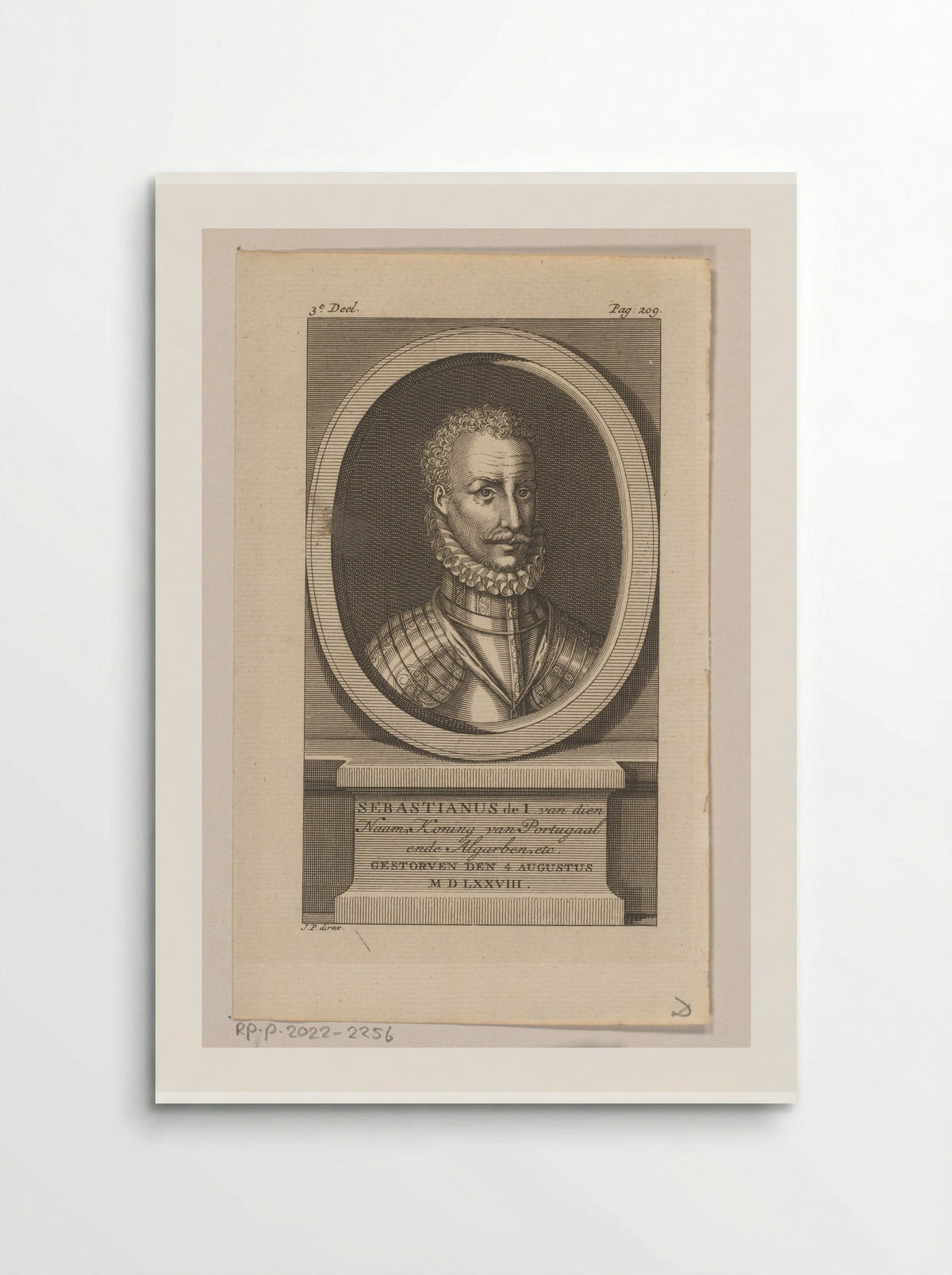 Portrait of Sebastian I of Portugal - Jan Punt - Poster