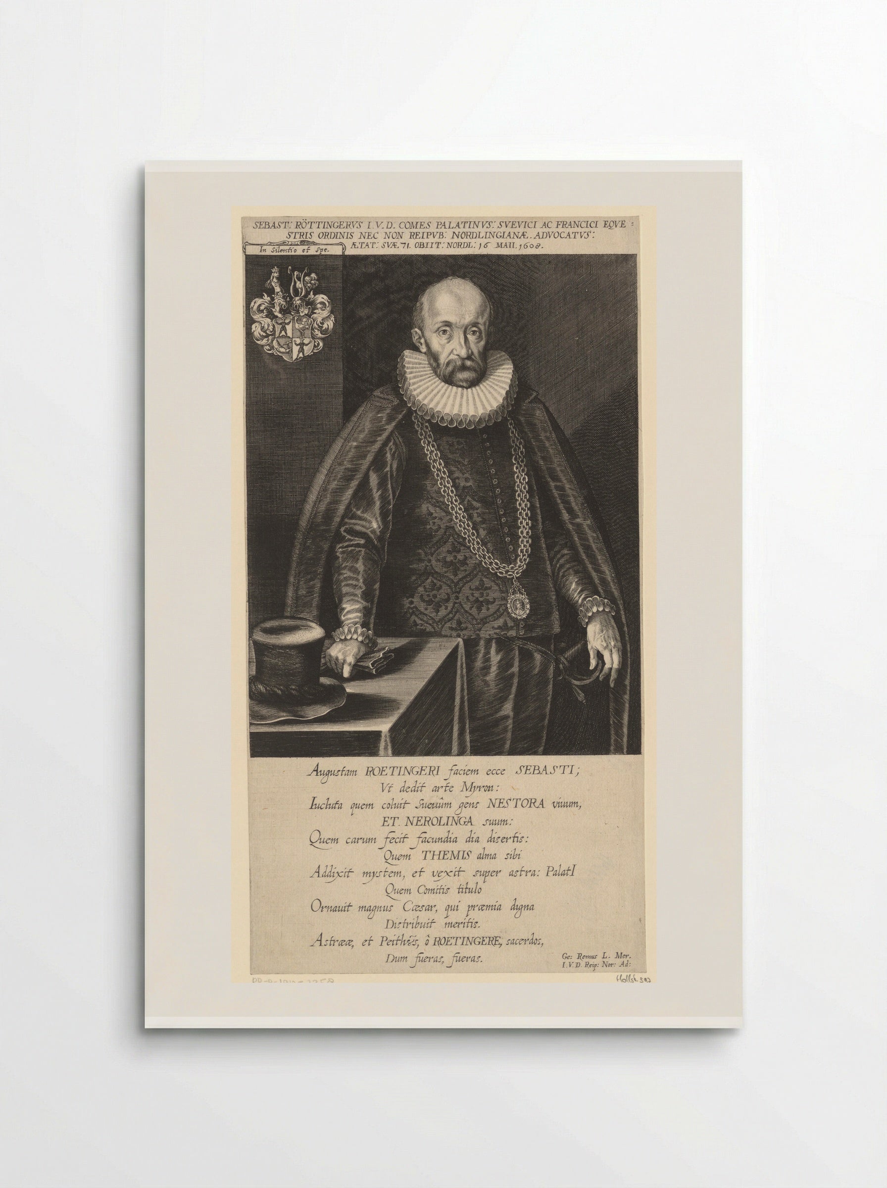 Portrait of Sebastian Röttinger - Lucas Kilian - Poster