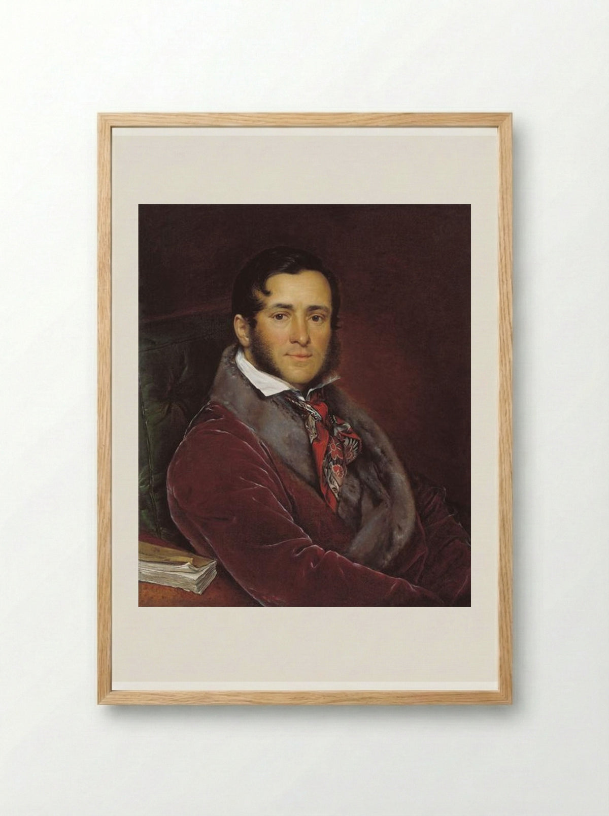Portrait of Semyon Nikolayevich Mosolov - Vasily Tropinin - Framed Print Wood