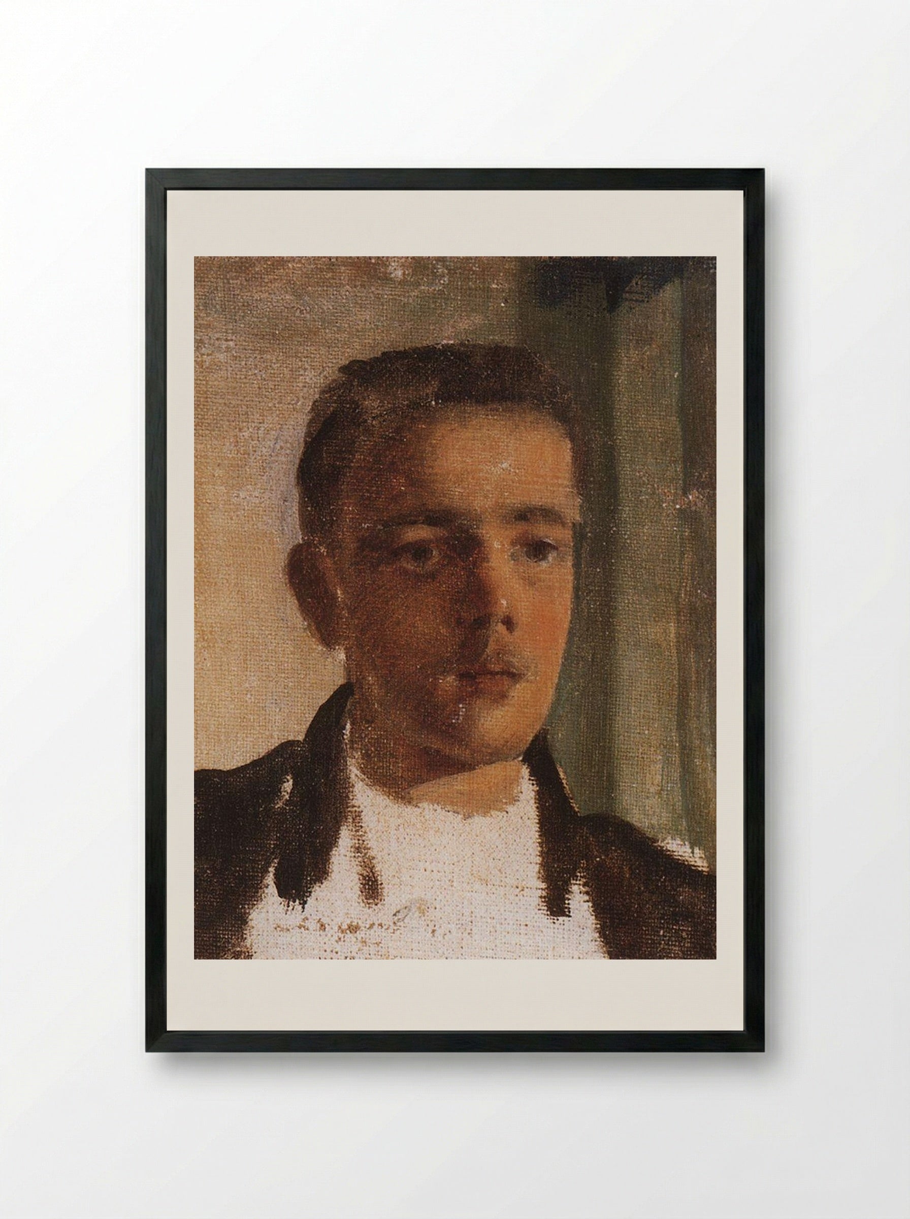 Portrait of Sergei Diaghilev - Konstantin Somov - Framed Print Black