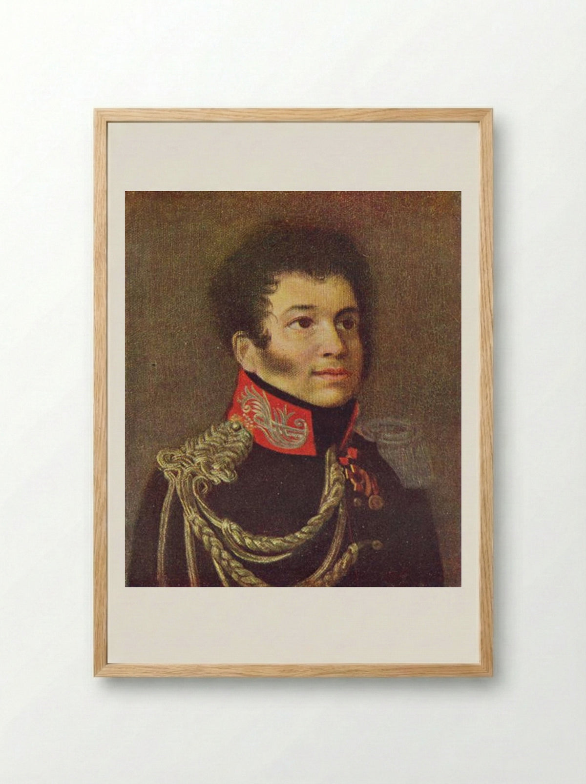 Portrait of Sergei Nikiforovich Marin - Orest Kiprensky - Framed Print Wood