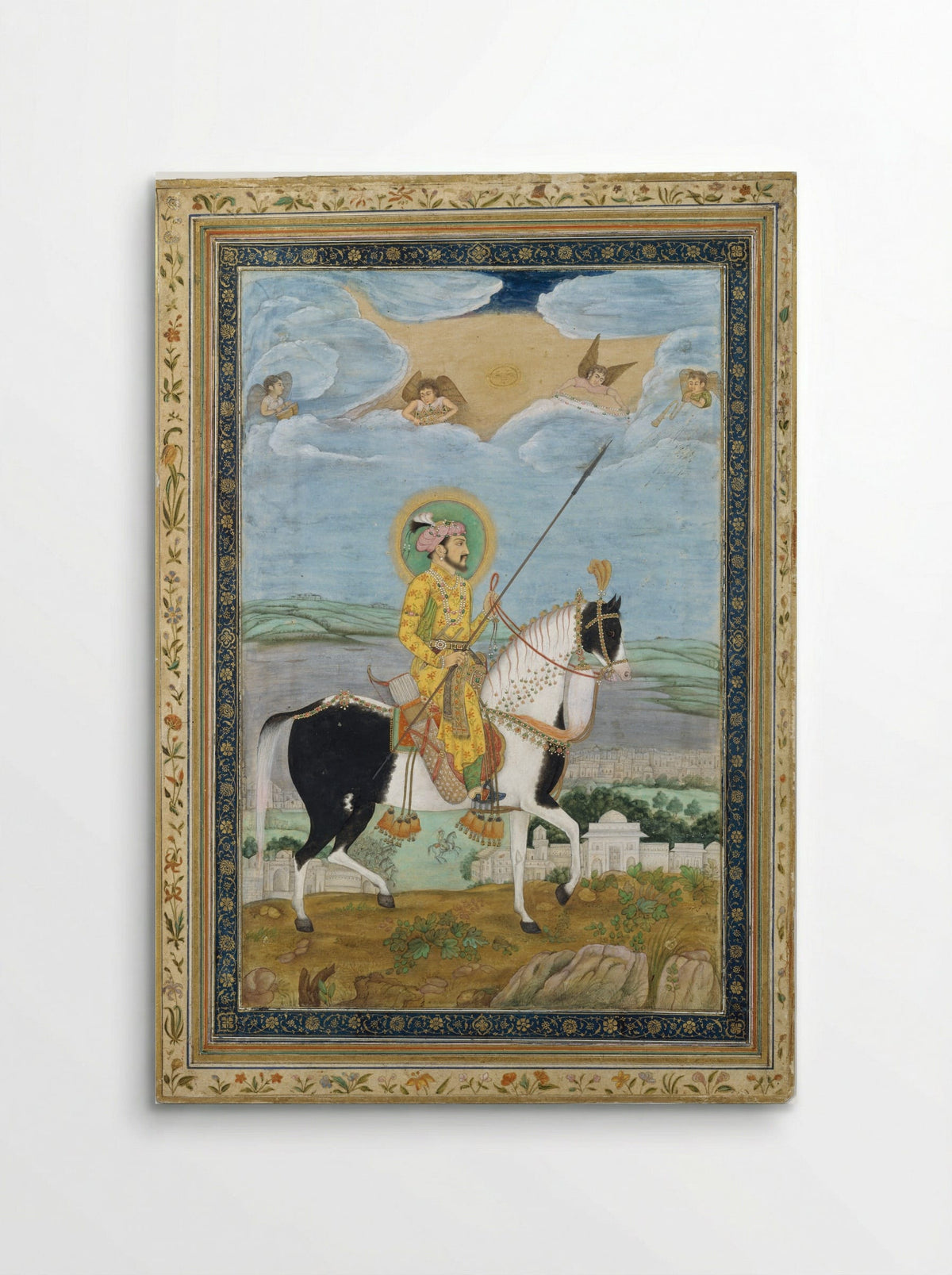 Portrait of Shah Jahan on Horseback - Fine Art Print - Poster