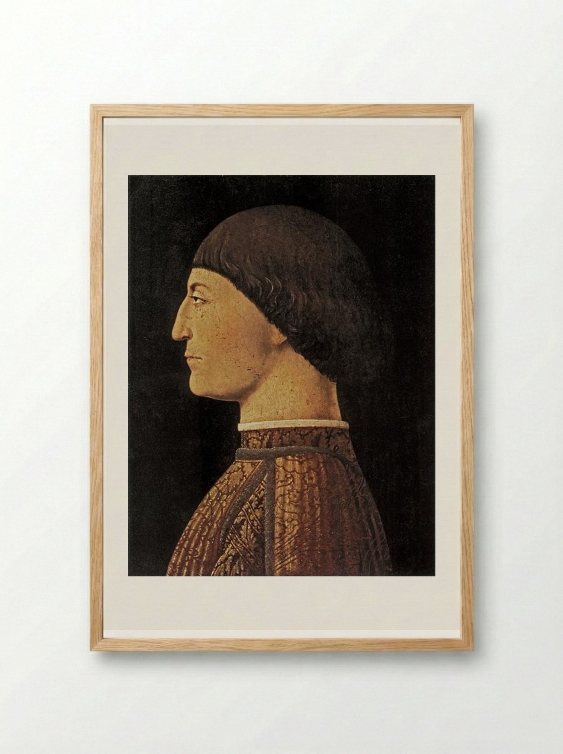Portrait of Sigismondo Pandolfo Malatesta - Piero della Francesca - Framed Print Wood