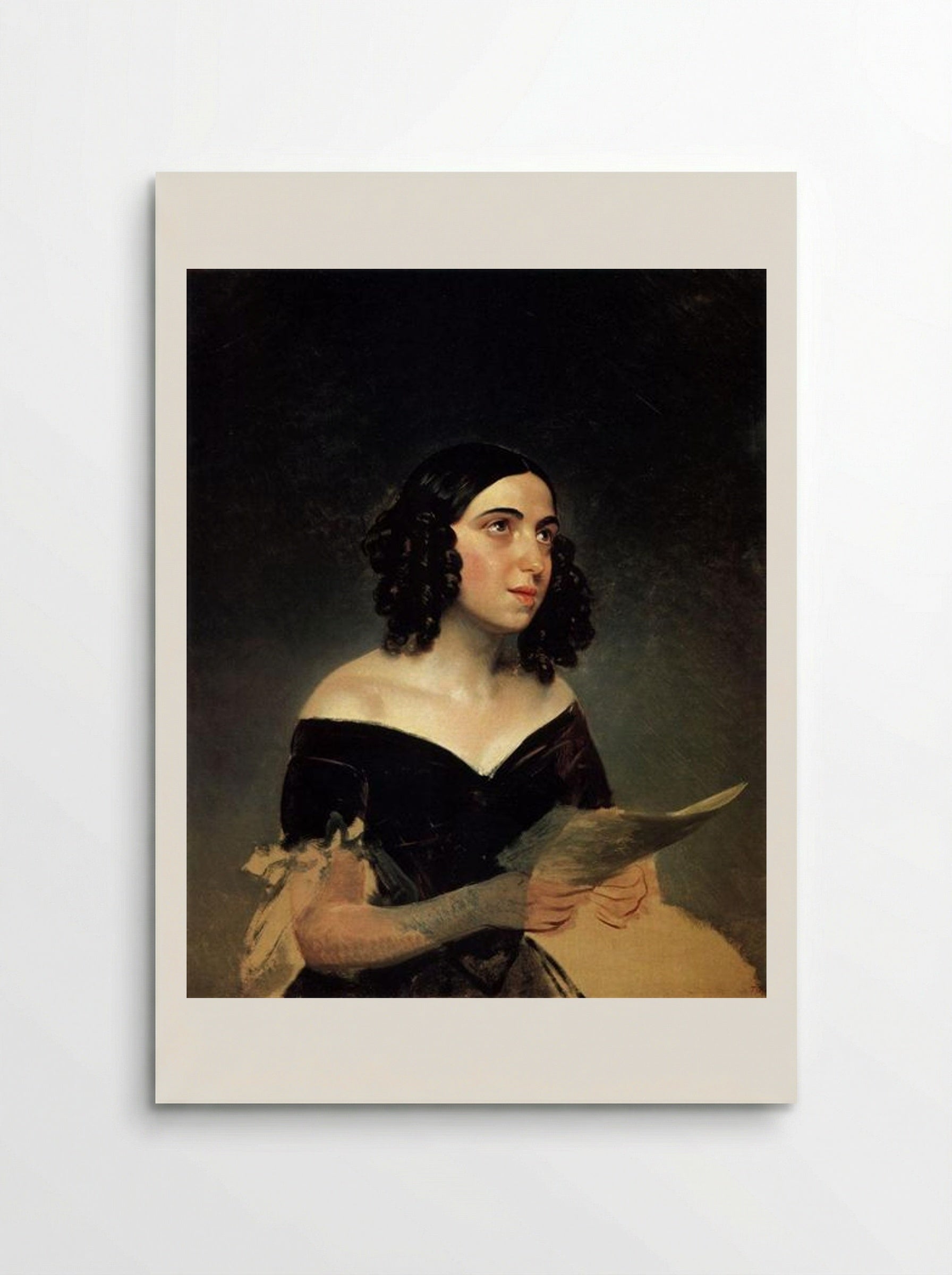Portrait of Singer A. Ya. Petrova - Karl Bryullov - Poster