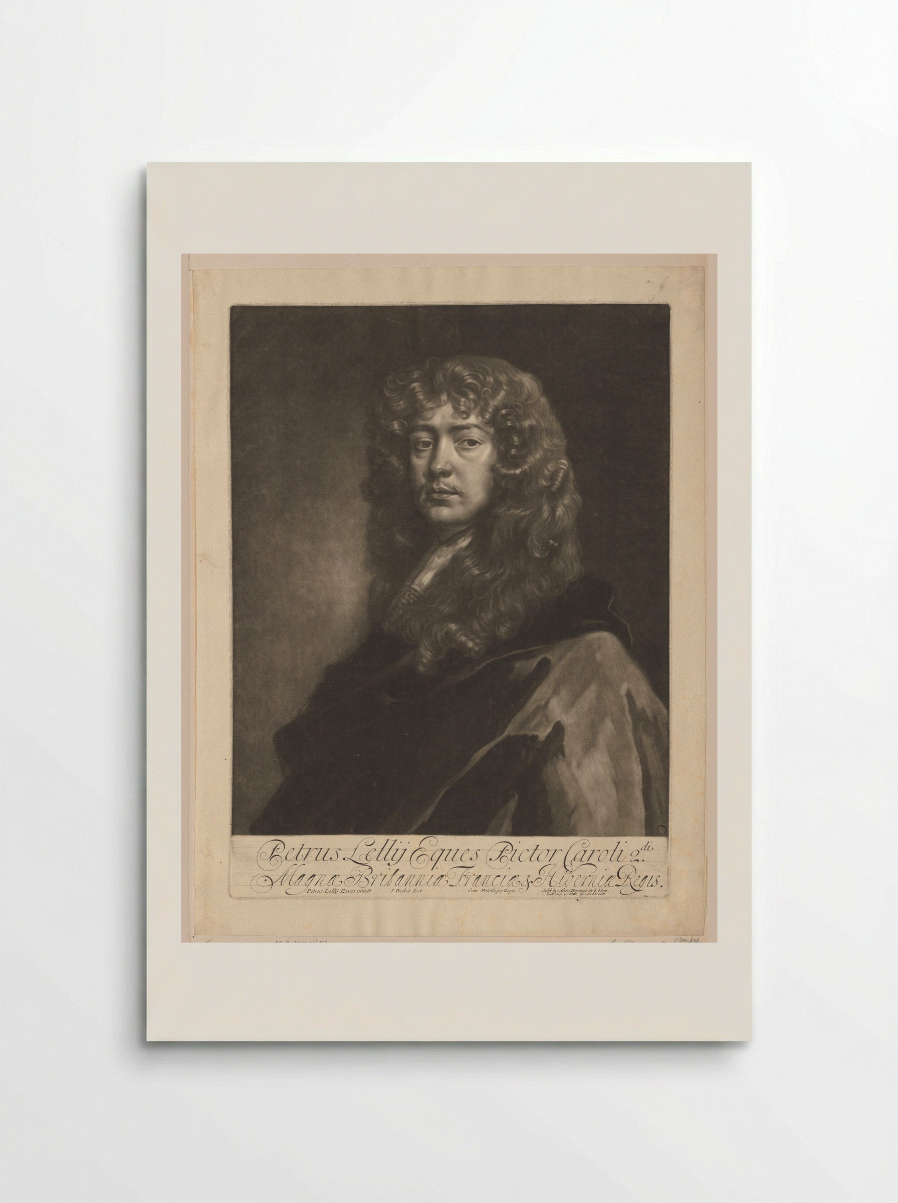 Portrait of Sir Peter Lely - Isaac Beckett - Poster