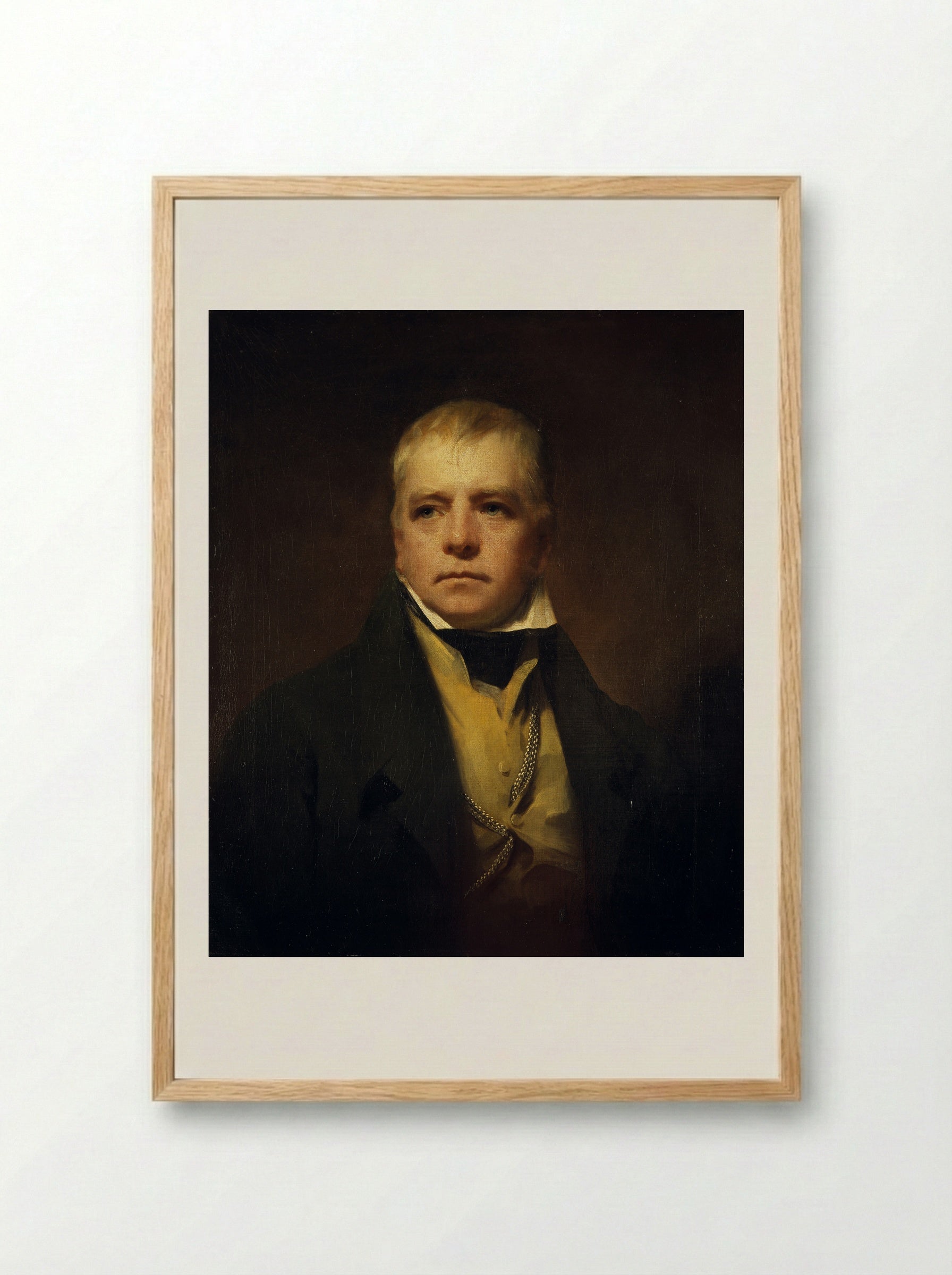 Portrait of Sir Walter Scott - Sir Henry Raeburn - Framed Print Wood