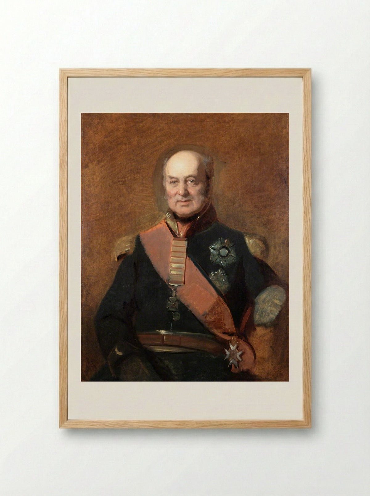 Portrait of Sir William Carr - Sir Thomas Lawrence - Framed Print Wood
