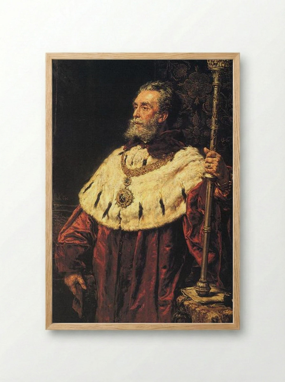 Portrait of Stanisław Tarnowski - Jan Matejko - Framed Print Wood