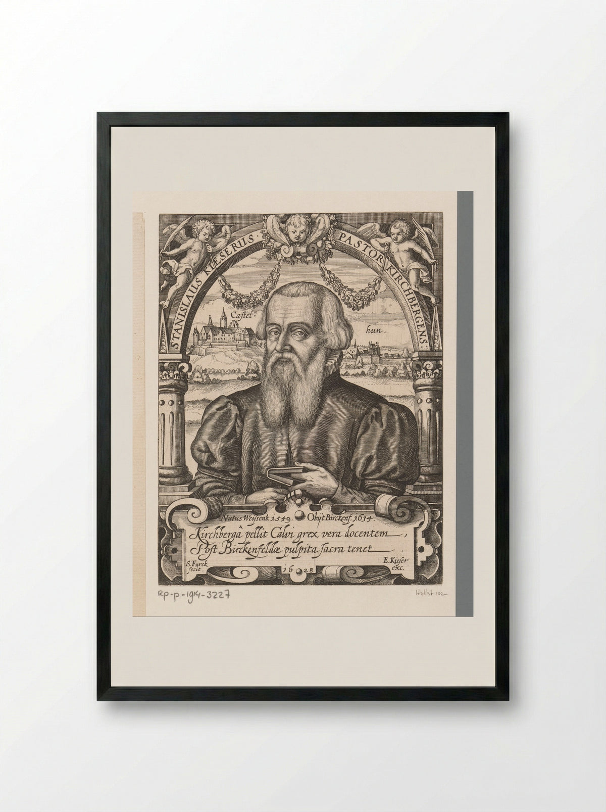 Portrait of Stanislaus Kieserus - Eberhard Kieser - Framed Print Black