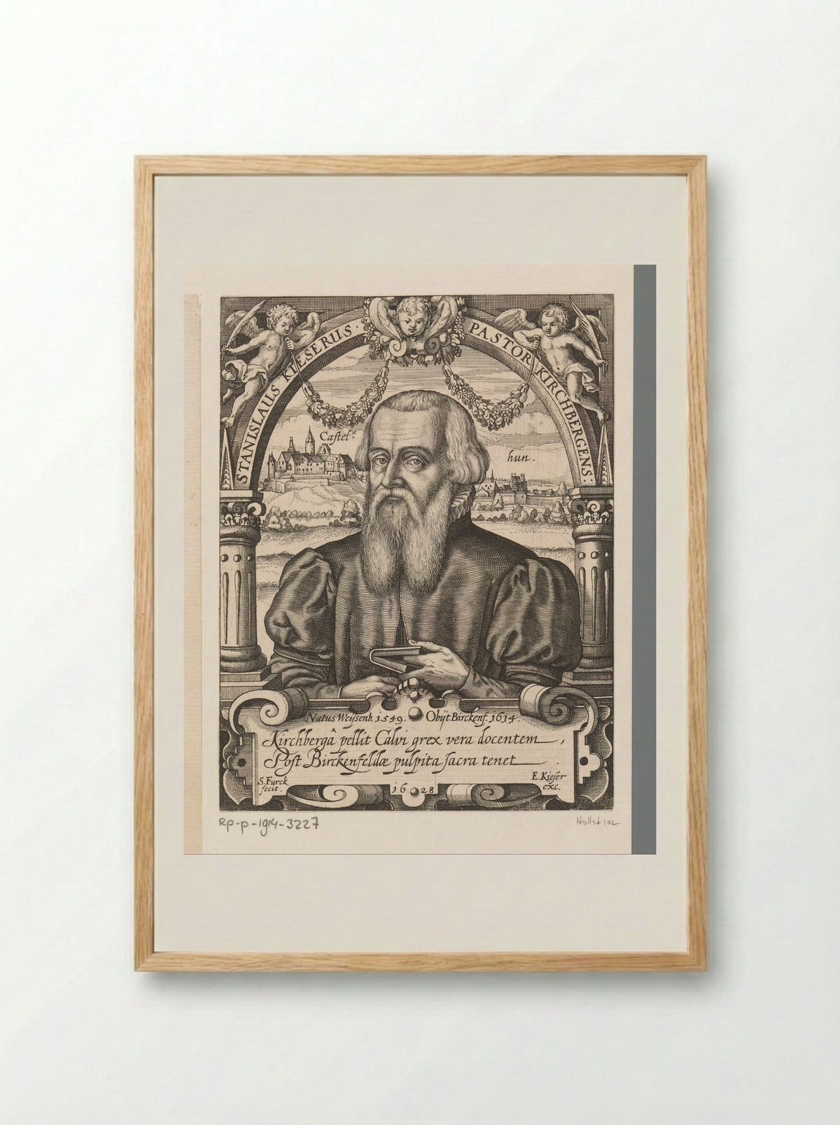 Portrait of Stanislaus Kieserus - Eberhard Kieser - Framed Print Wood
