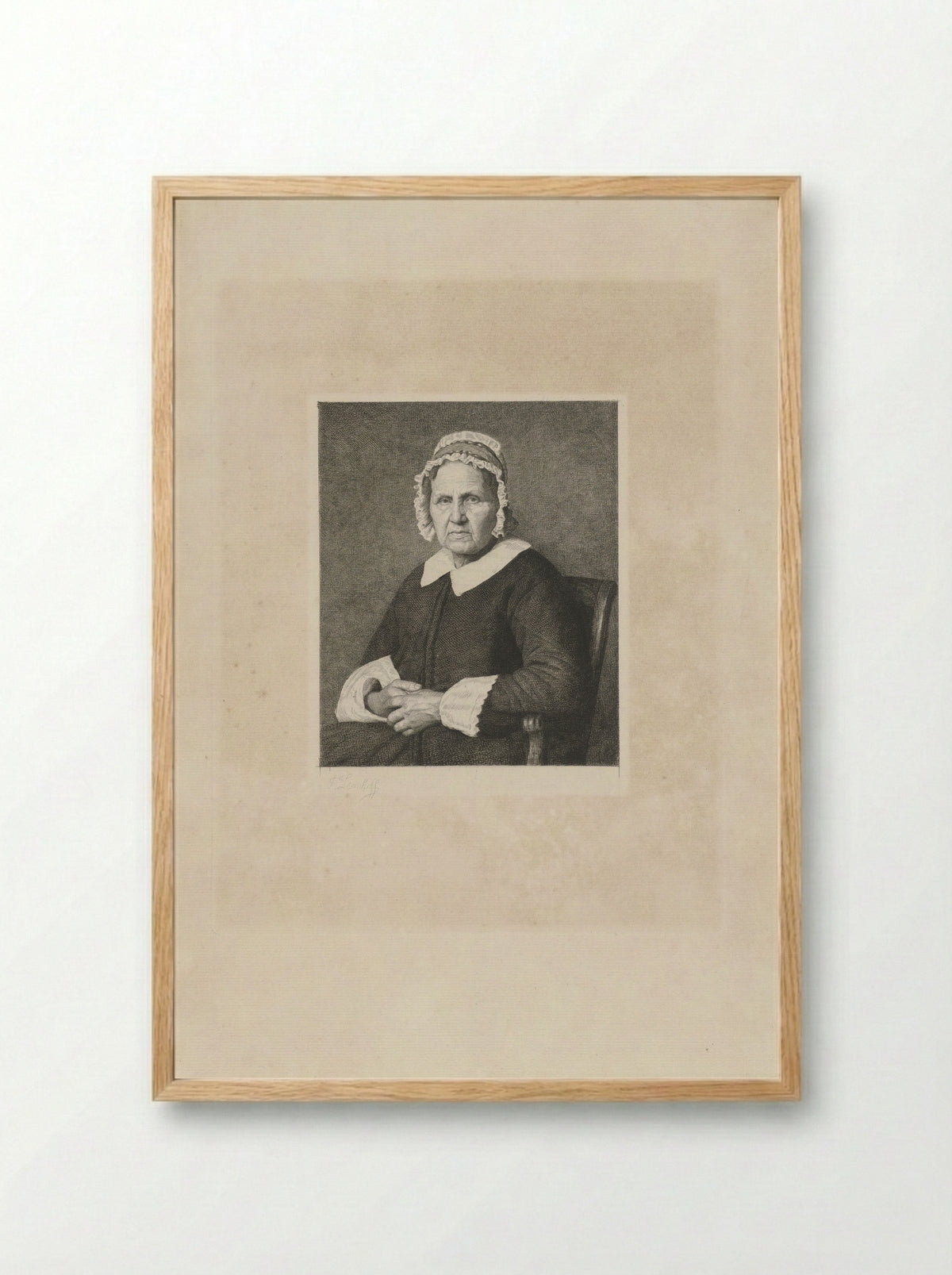 Portrait of Suzanna Leenhoff-van Anholt - Ferdinand Leenhoff - Framed Print Wood