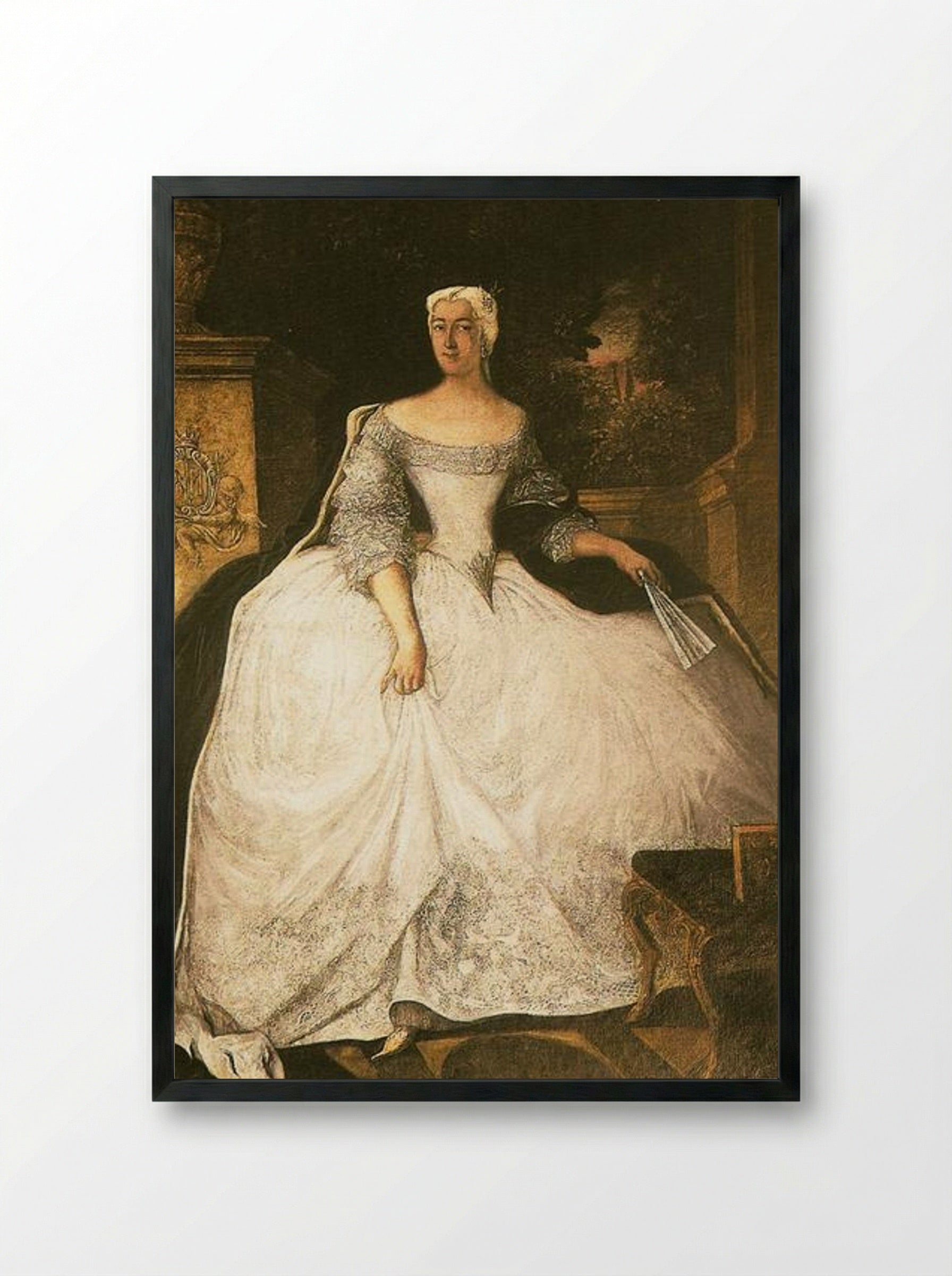 Portrait of Teofila Działyńska - Antoine Pesne - Framed Print Black