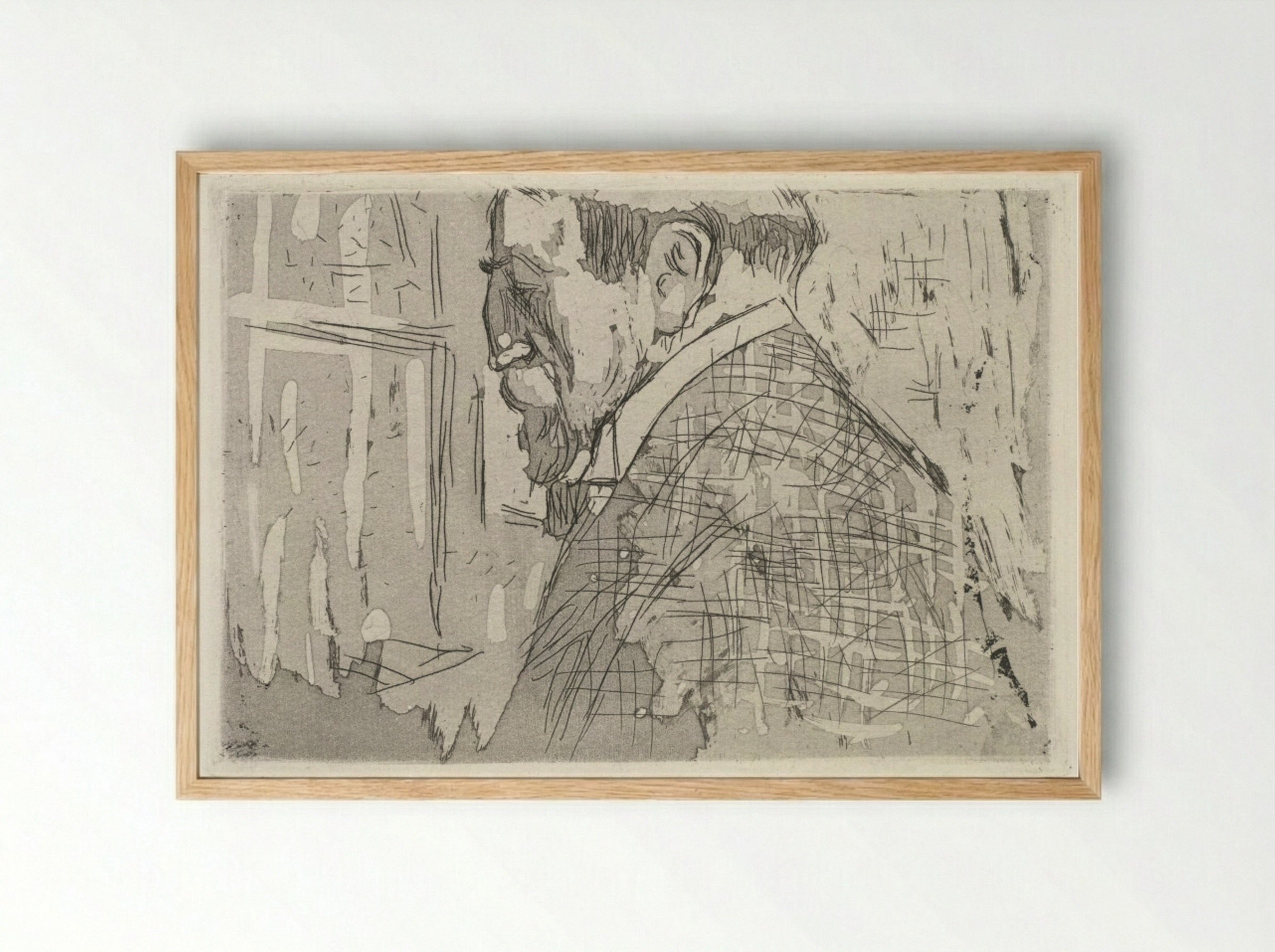 Portrait of Théo van Rysselberghe - Édouard Vuillard - Framed Print Wood