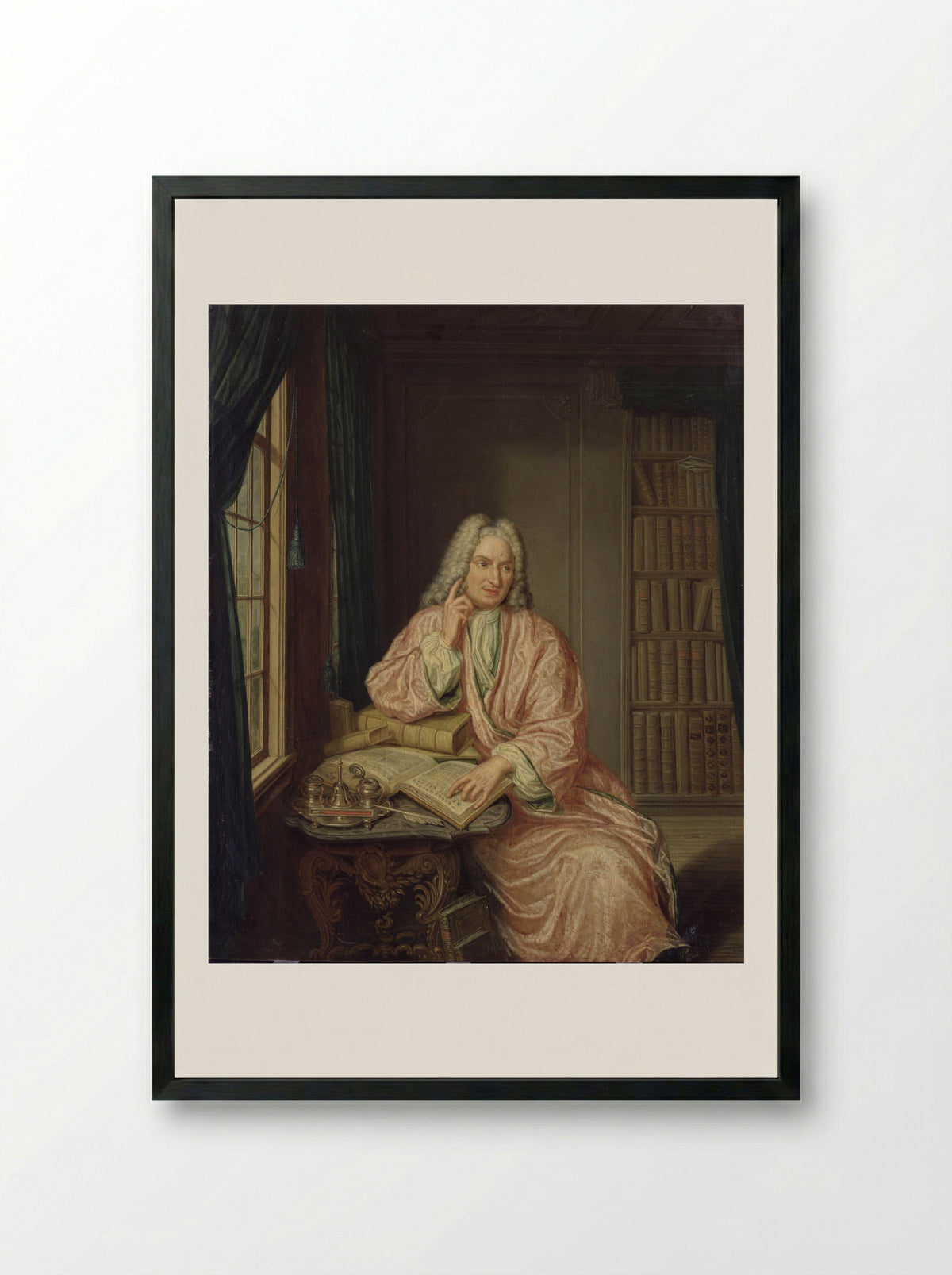 Portrait of Theodoor van Snakenburg - Hieronymus van der Mij - Framed Print Black