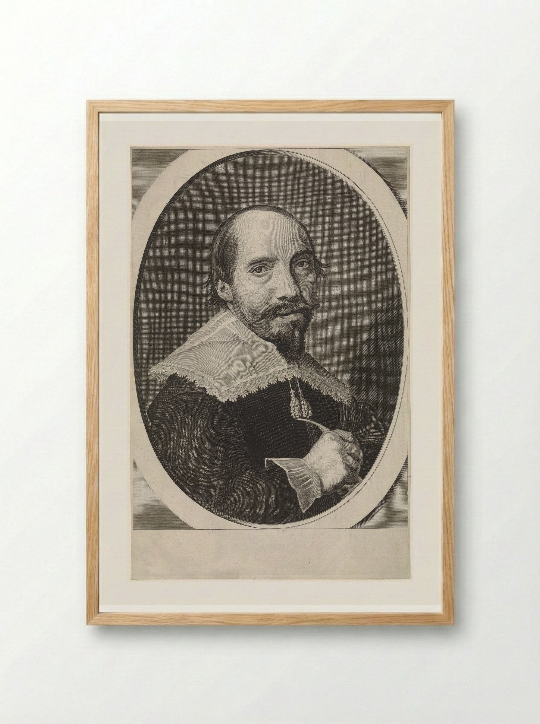 Portrait of Theodore Bleuet - Theodor Matham - Framed Print Wood