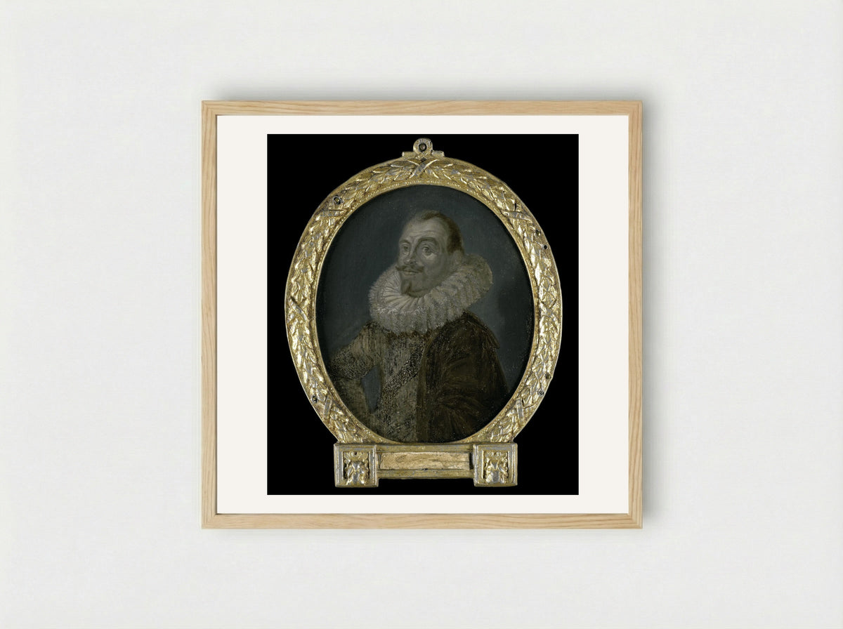 Portrait of Theodorus Rodenburgh - Arnoud van Halen - Framed Print Wood