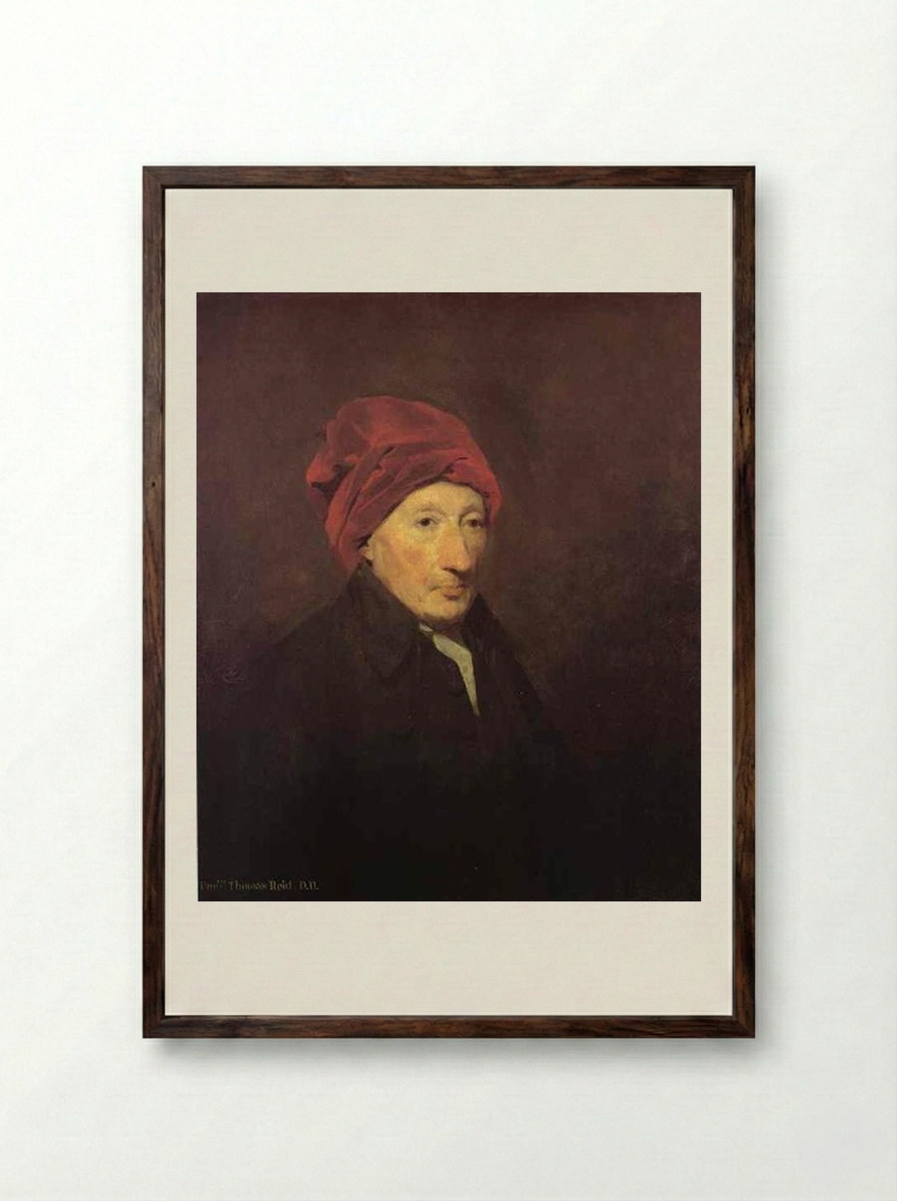 Portrait of Thomas Reid - Henry Raeburn - Framed Print Dark Wood