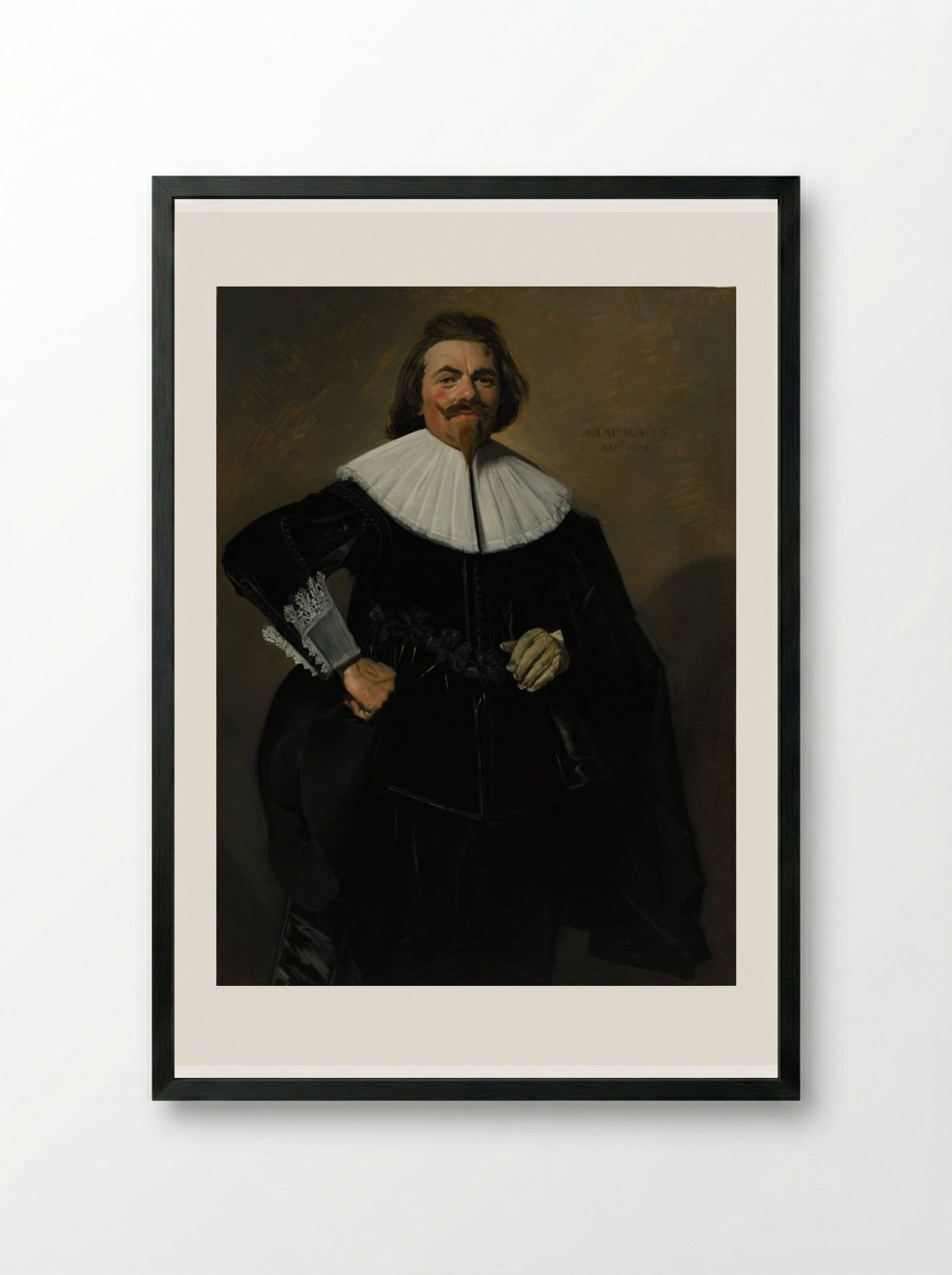 Portrait of Tieleman Roosterman - Frans Hals - Framed Print Black