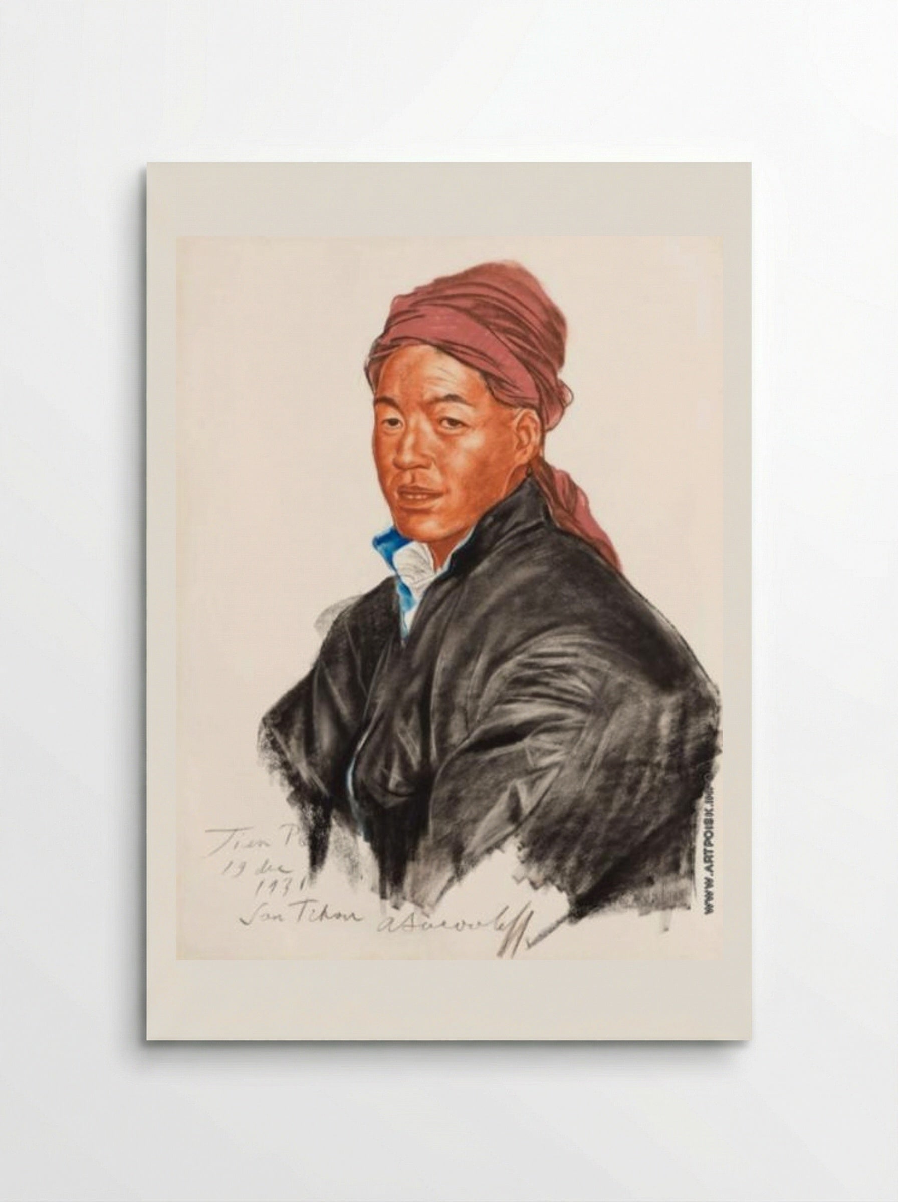 Portrait of Tien Po (Alexandre Jacovleff) - Alexandre Jacovleff - Poster